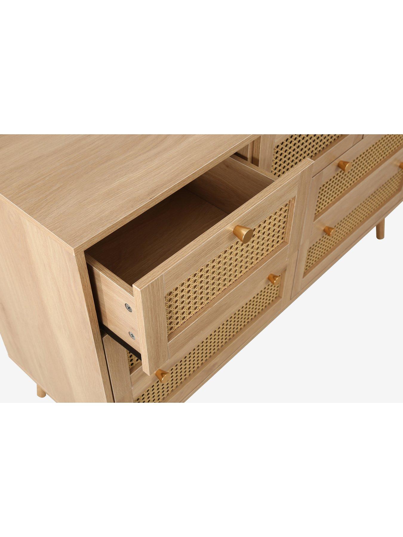 Image 5 of 7 of Birlea Croxley 7 Drawer Rattan Chest