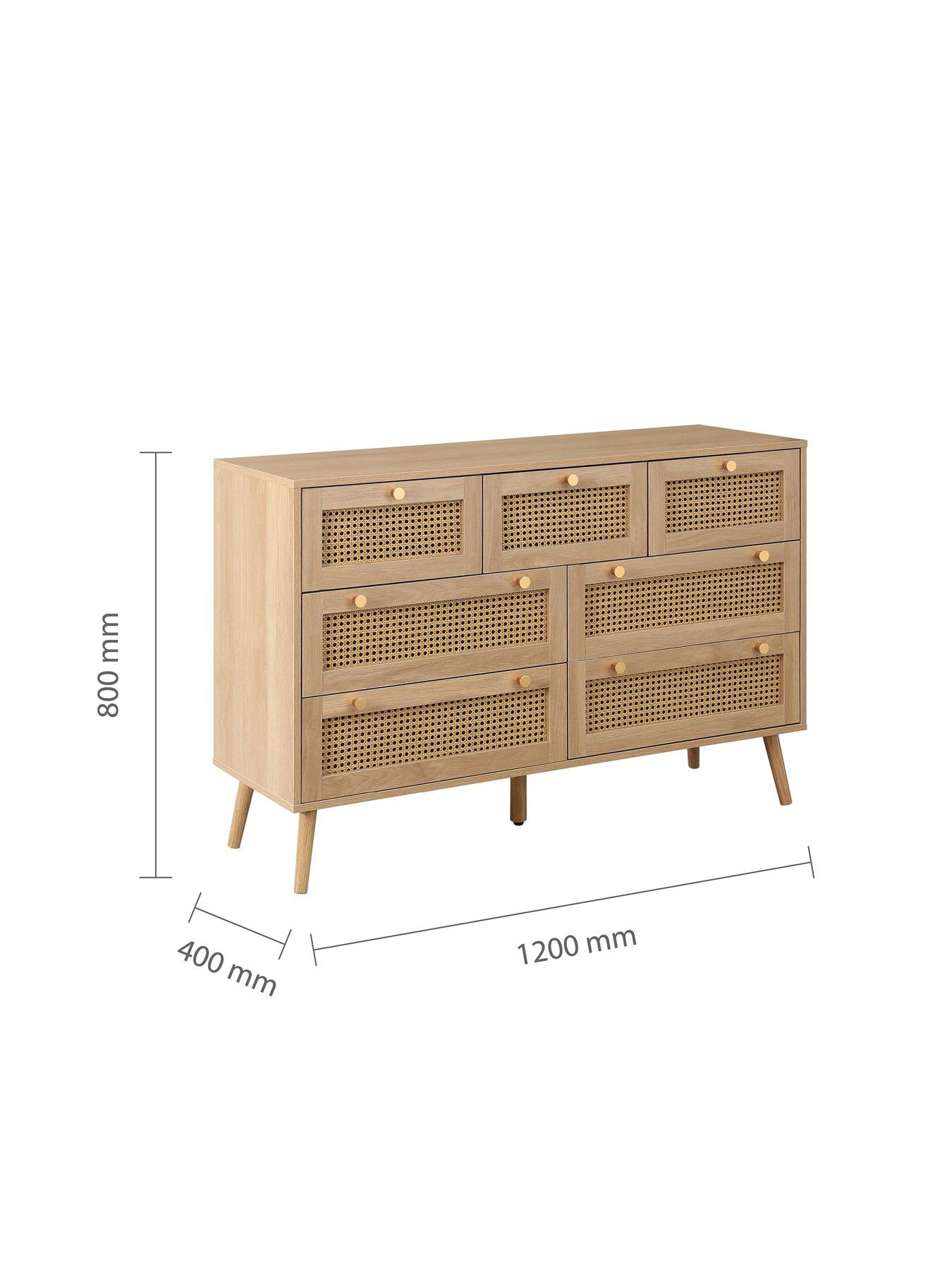 Image 7 of 7 of Birlea Croxley 7 Drawer Rattan Chest