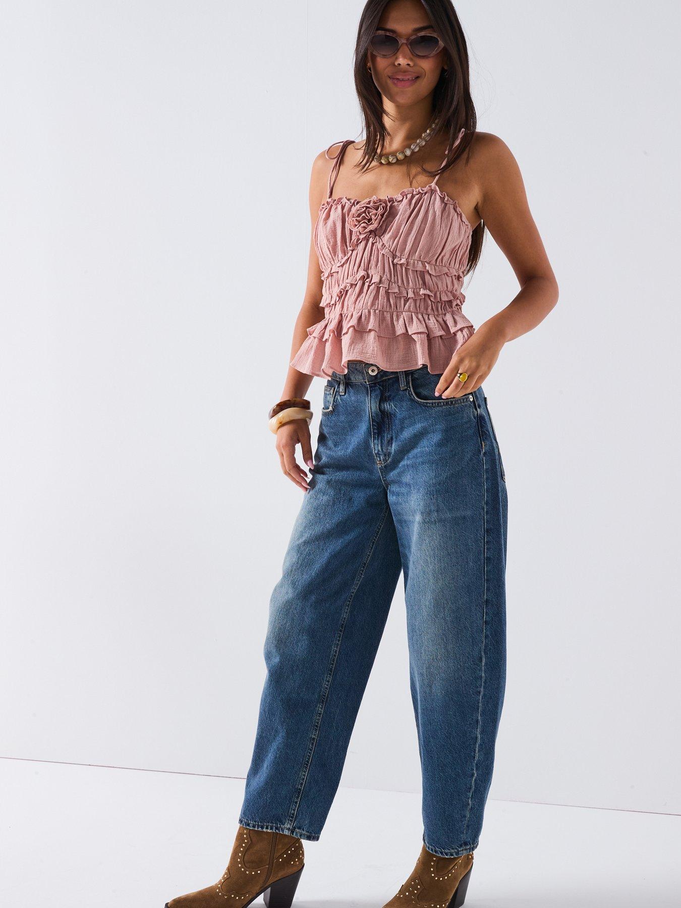 V by Very Corsage Ruffle Cami - Pink | Very