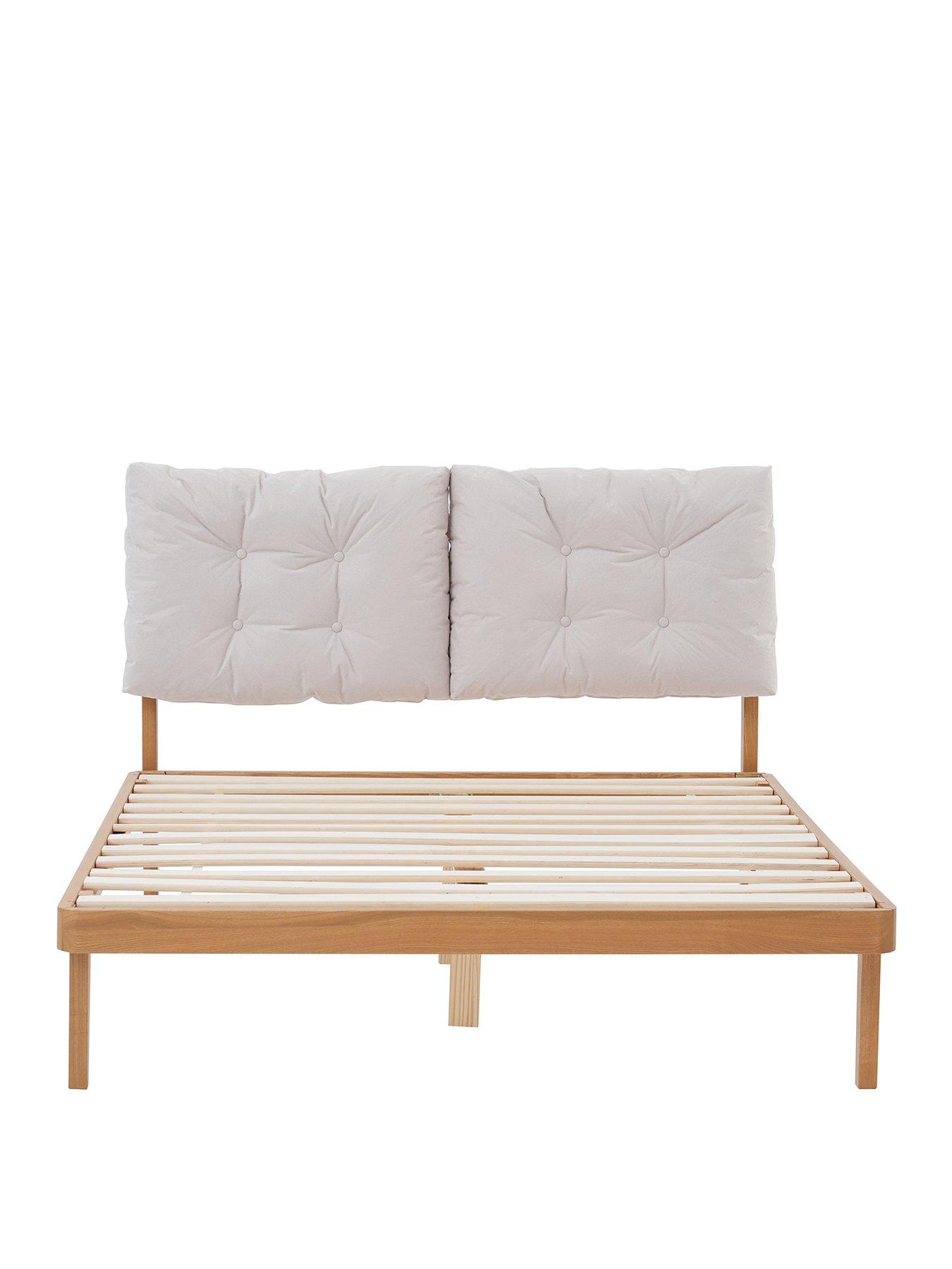 Image 2 of 7 of Birlea Ander Bed Frame with Cushion Headboard - Brown