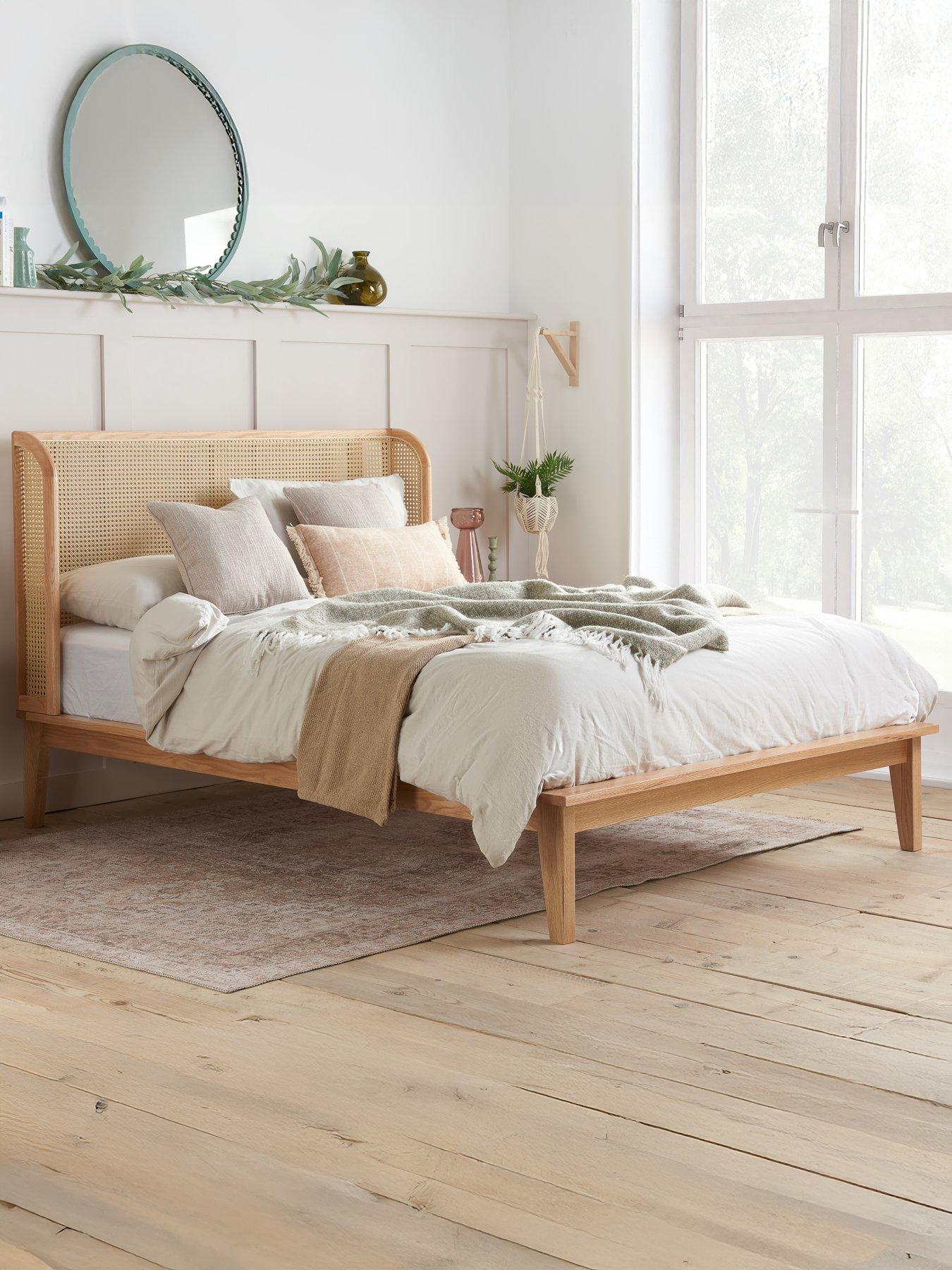 Product photograph of Birlea Astrid Rattan Bed Frame - King from very.co.uk