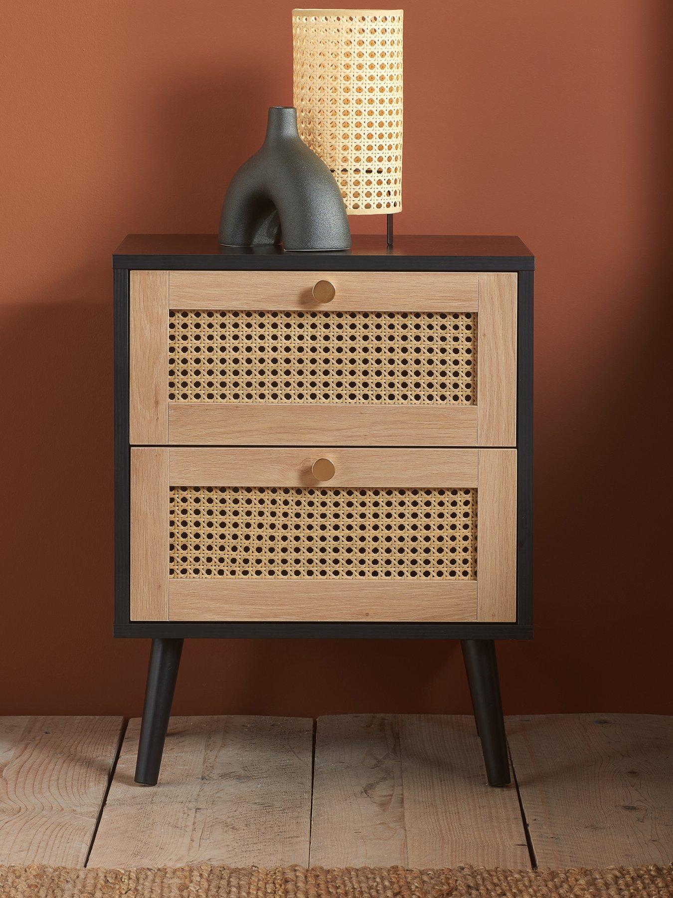 undefined Croxley 2 Drawer Rattan Bedside
