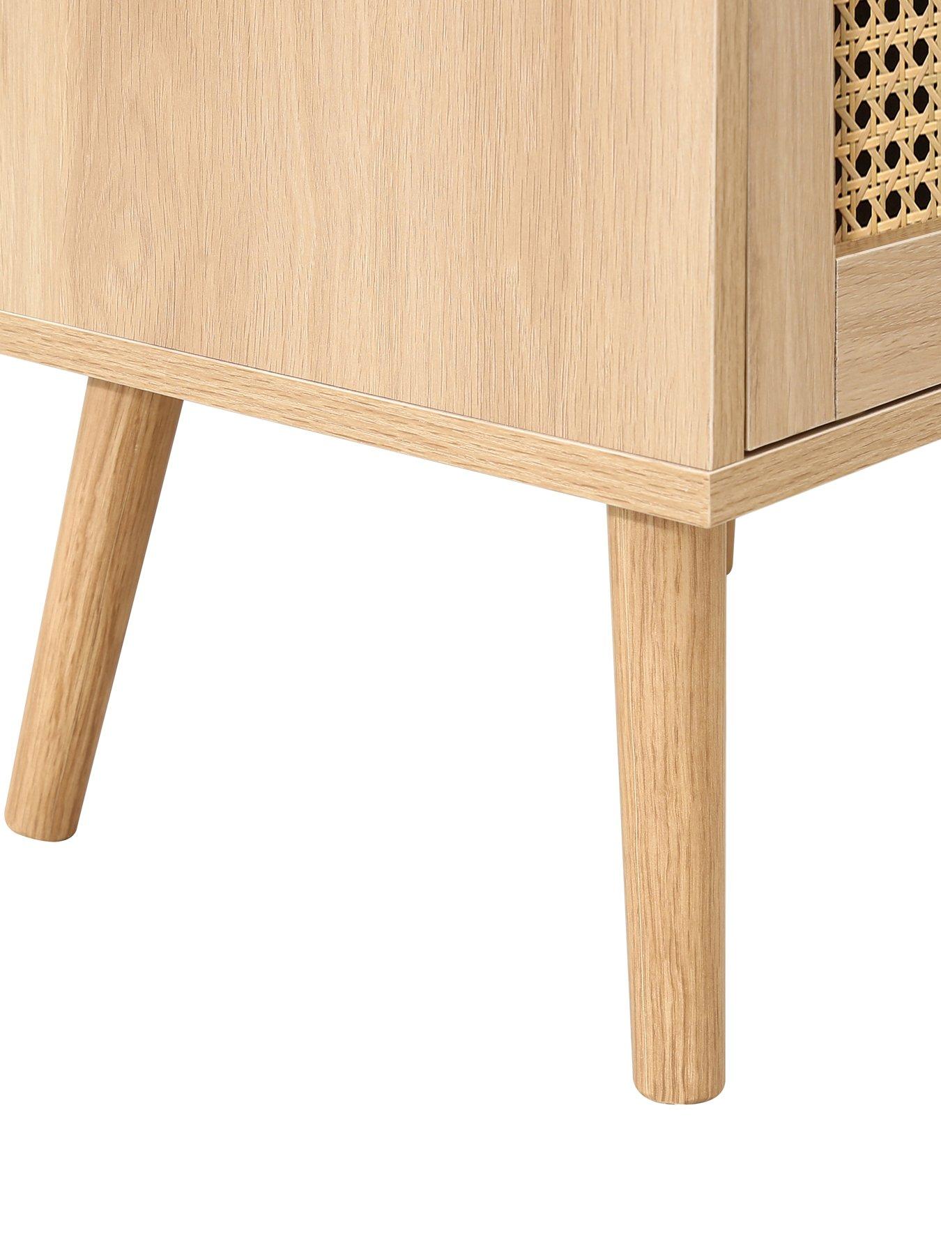 Image 5 of 6 of Birlea Croxley 2 Drawer Rattan Bedside