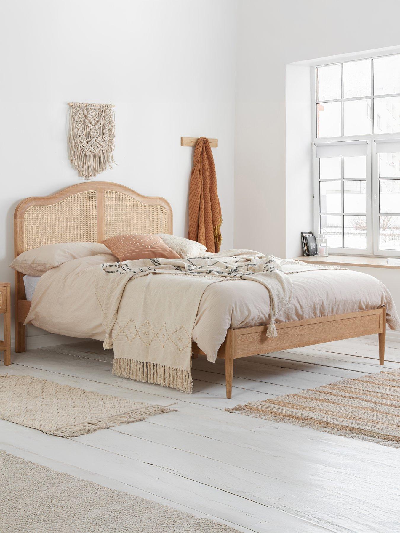 undefined Leonie Rattan Bed Frame - Brown