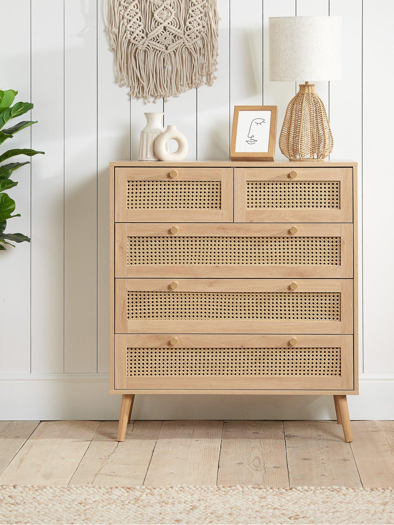 undefined Croxley 5 Drawer Rattan Chest