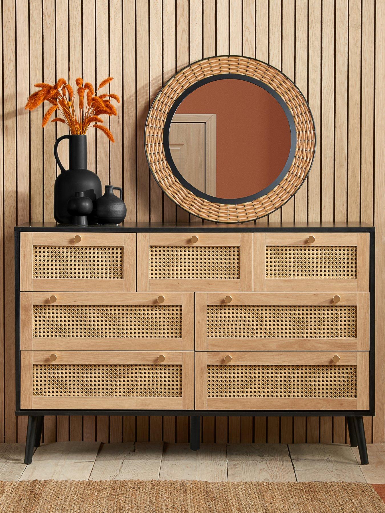 Image 1 of 7 of Birlea Croxley 7 Drawer Rattan Chest
