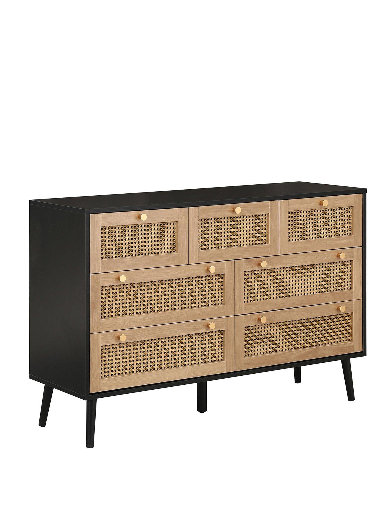 Image 3 of 7 of Birlea Croxley 7 Drawer Rattan Chest