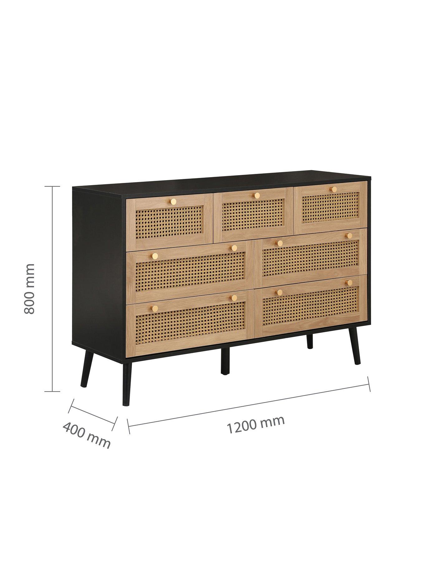 Image 7 of 7 of Birlea Croxley 7 Drawer Rattan Chest