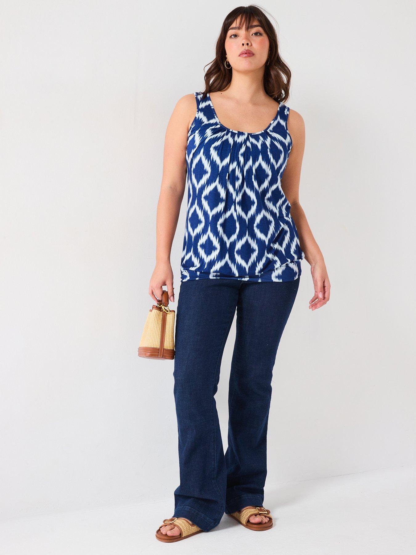 Image 3 of 6 of V by Very Curve Jersey Banded Hem Top