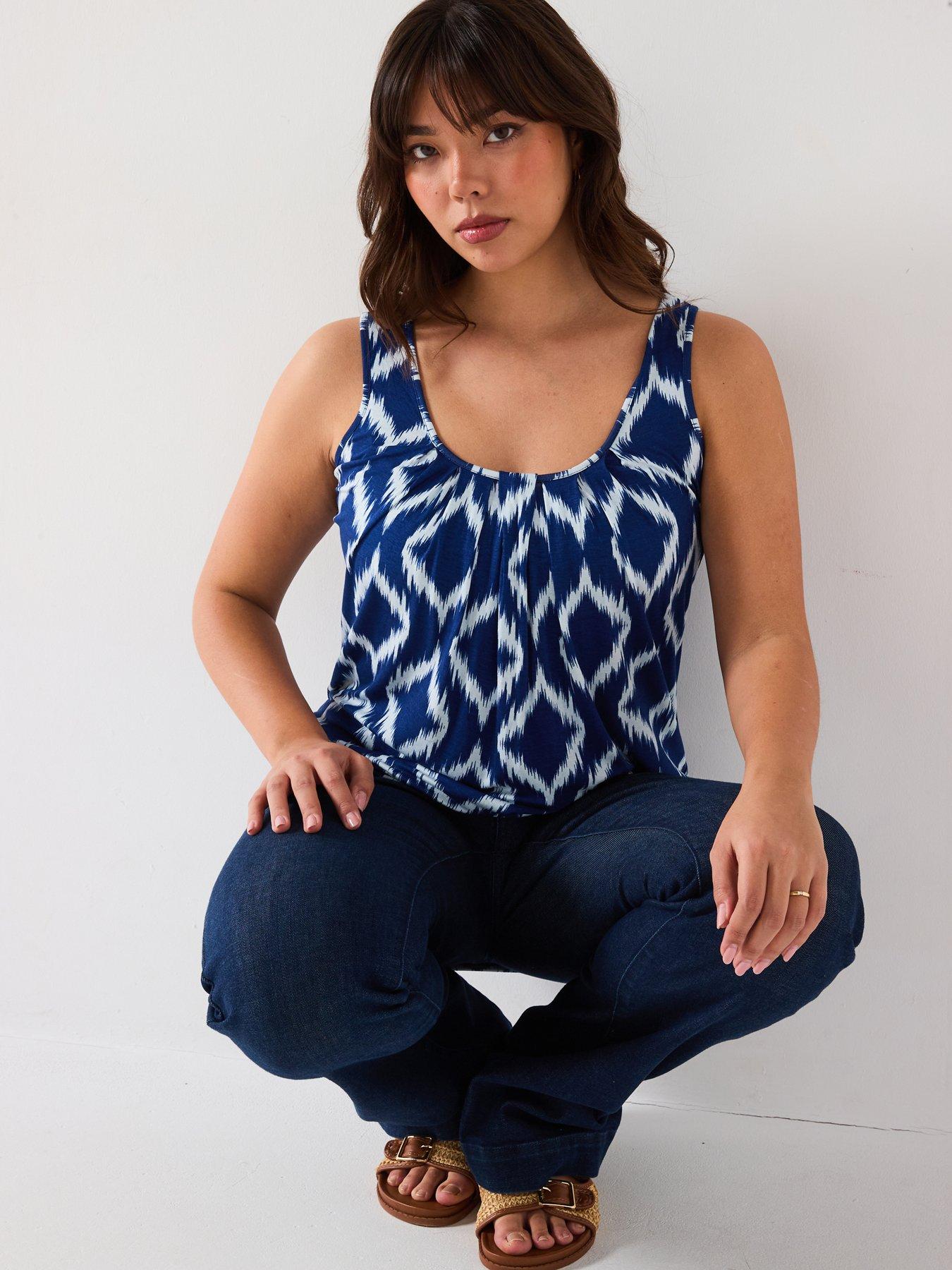 Image 5 of 6 of V by Very Curve Jersey Banded Hem Top