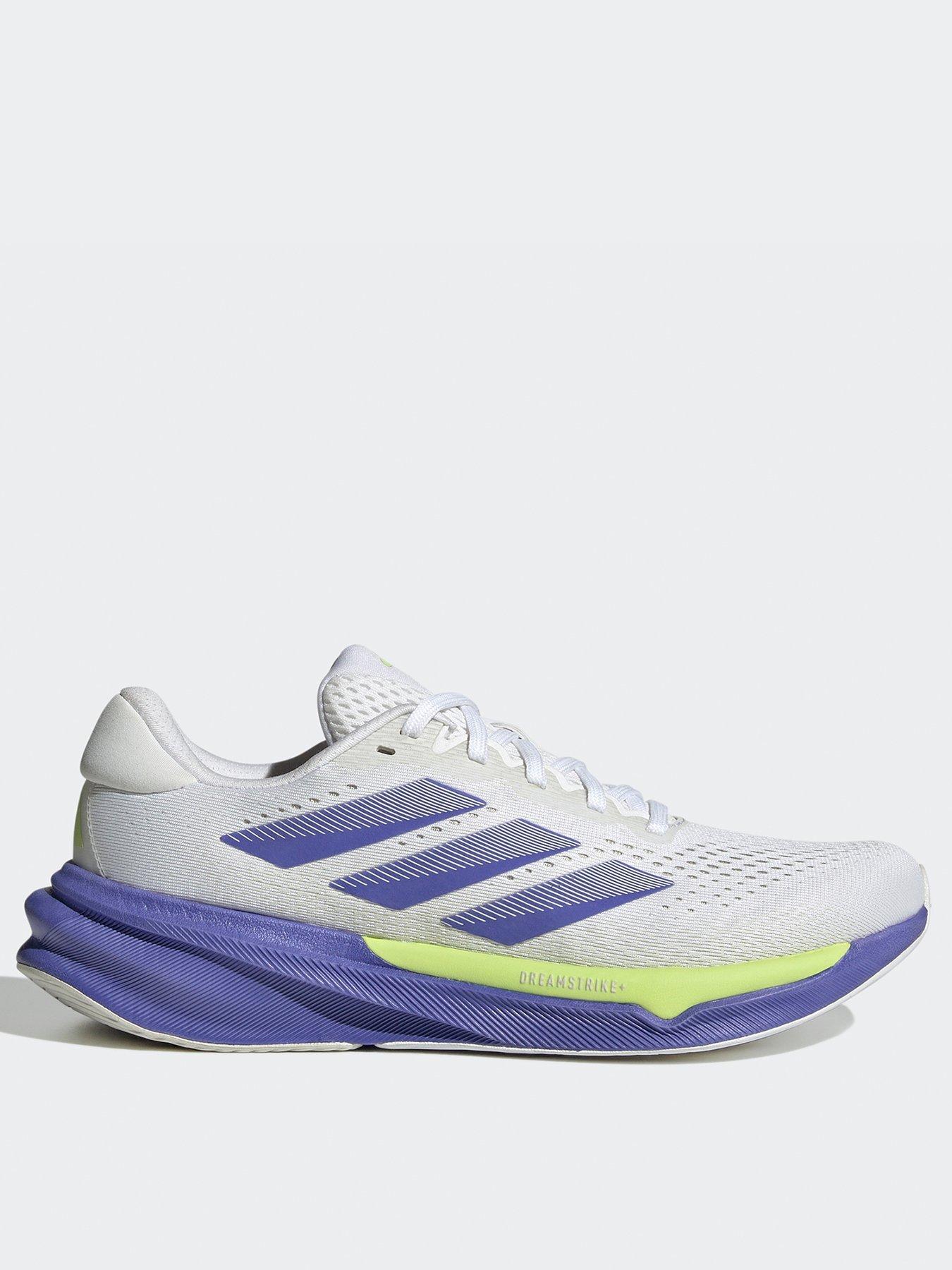 undefined Womens Running Supernova Stride 2 Trainers - White/Silver/Cobalt Blue