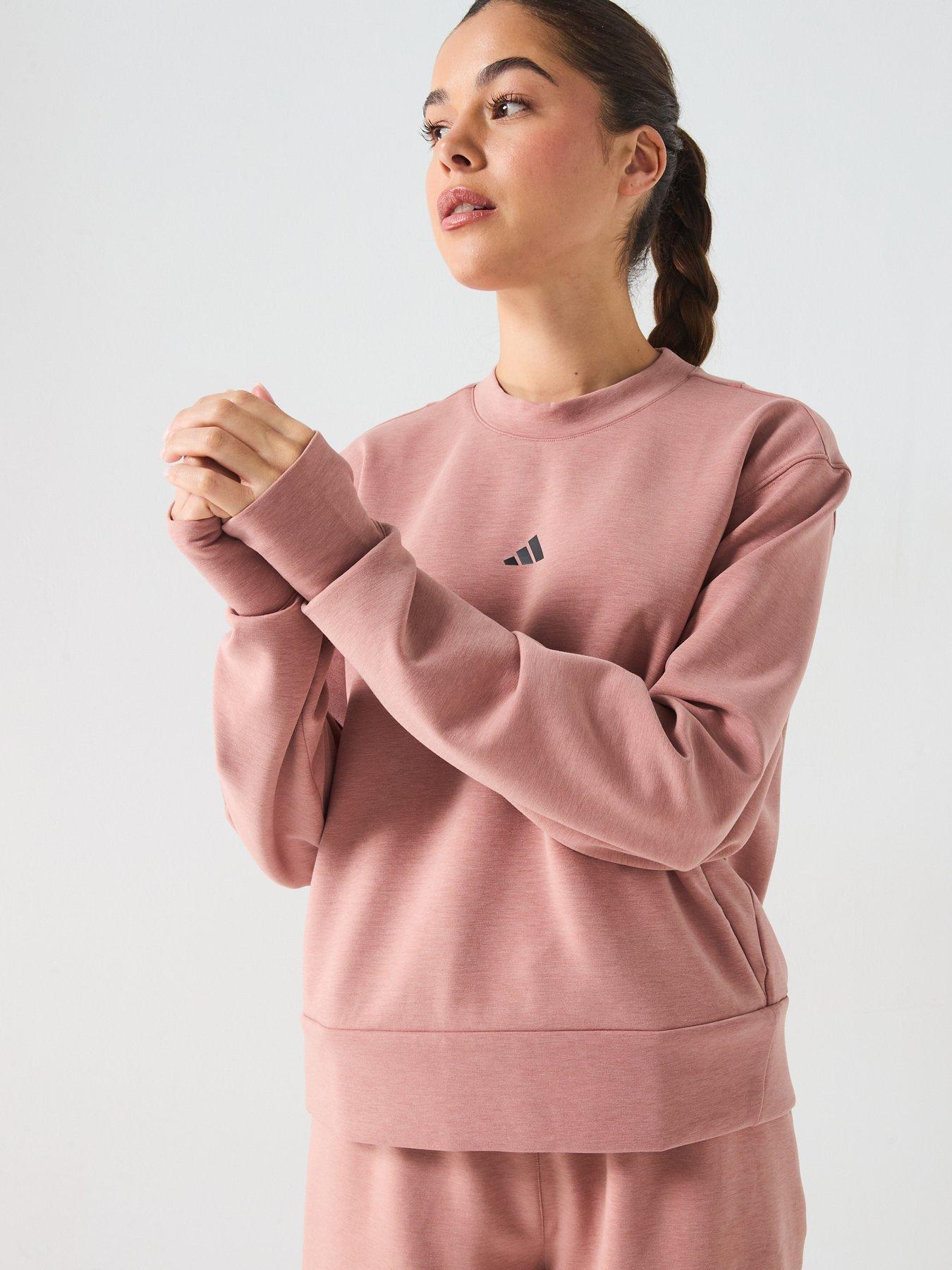 undefined Womens Training D4T Knit Crew Jumper - Brown