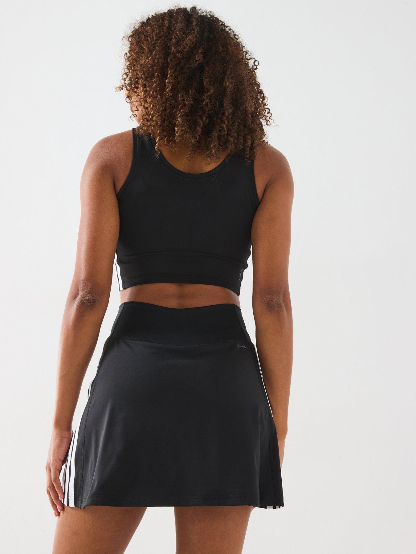 Image 6 of 6 of adidas Womens Train Essentials 3 Stripe Skort - Black/White