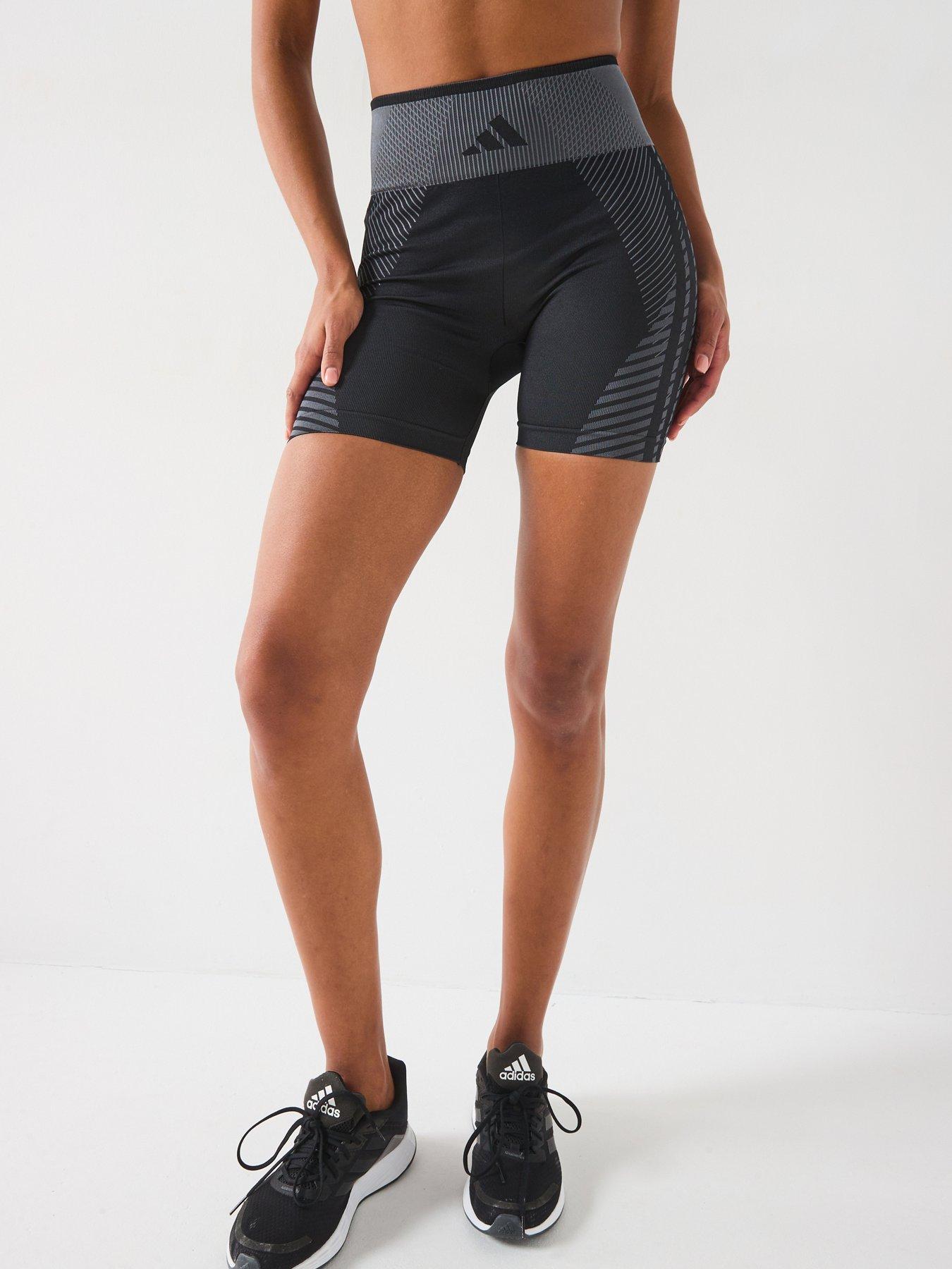 adidas Womens Training Knit 5inch Bike Shorts Black Very