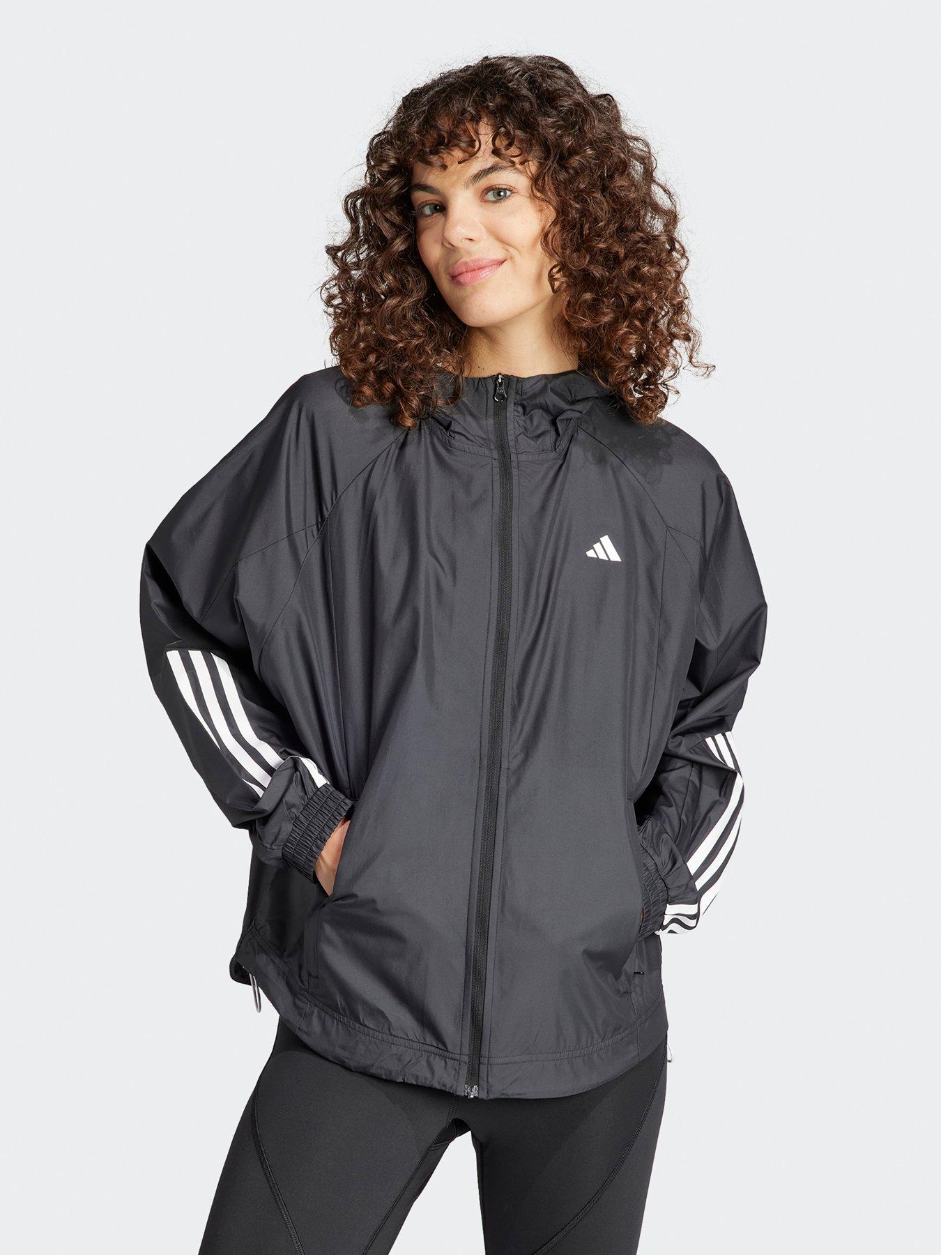 adidas Womens Training Hyperglam Windbreaker Jacket Black Very