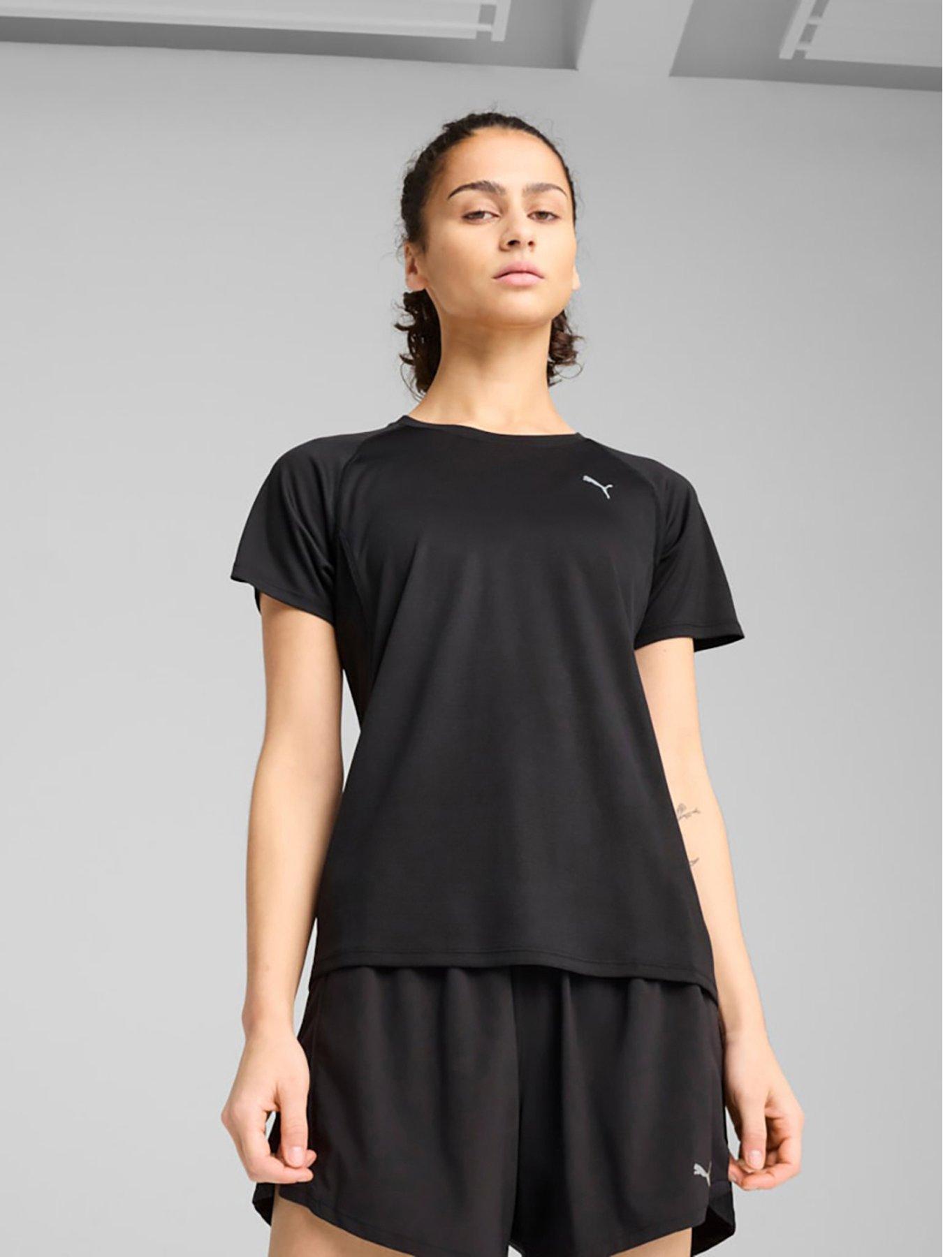 undefined Womens Running Velocity T-Shirt - Black