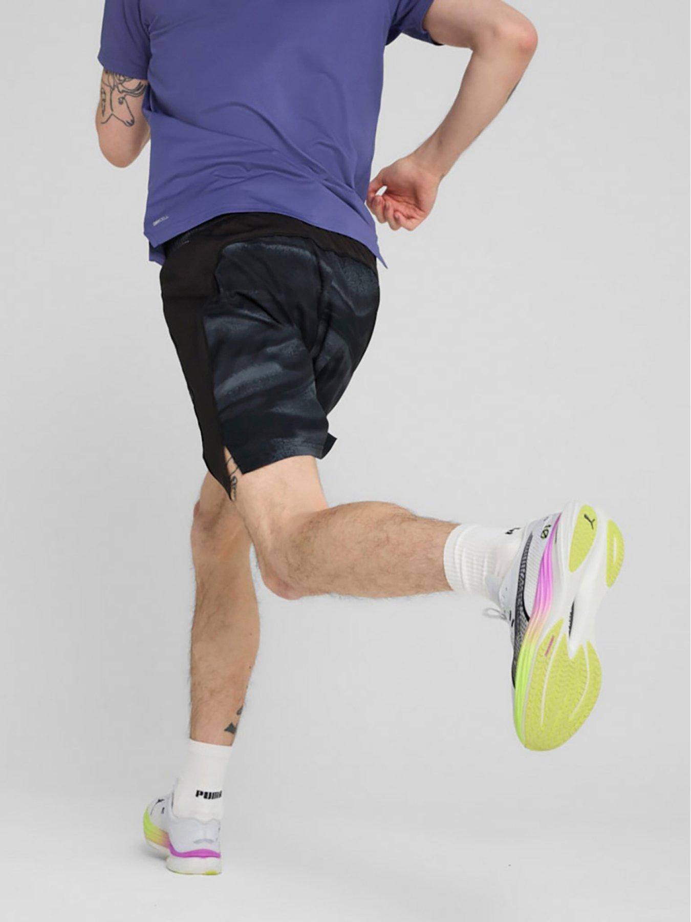Image 2 of 6 of Puma Men's Running Velocity Printed 7 Inch Shorts - Black