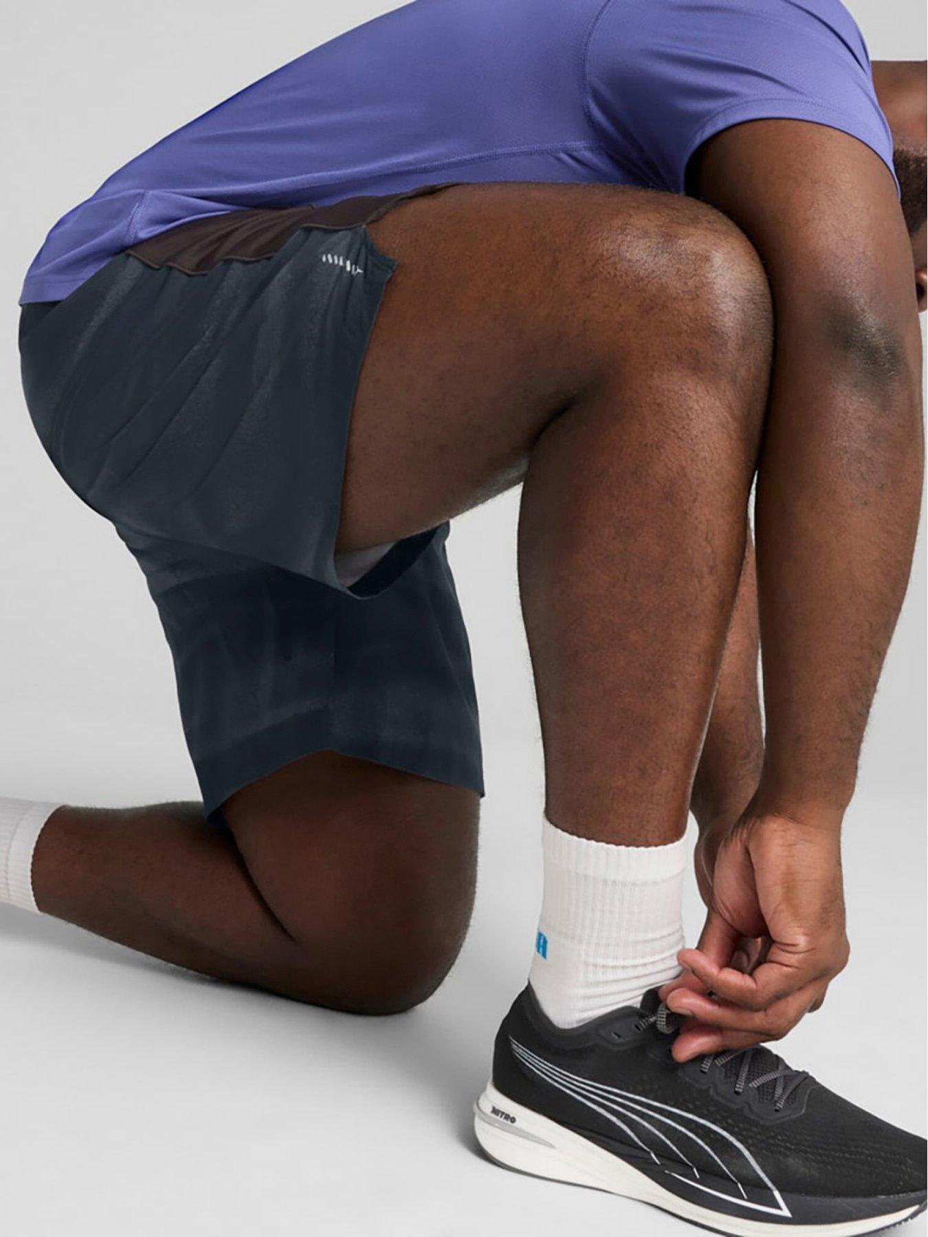 Image 4 of 6 of Puma Men's Running Velocity Printed 7 Inch Shorts - Black