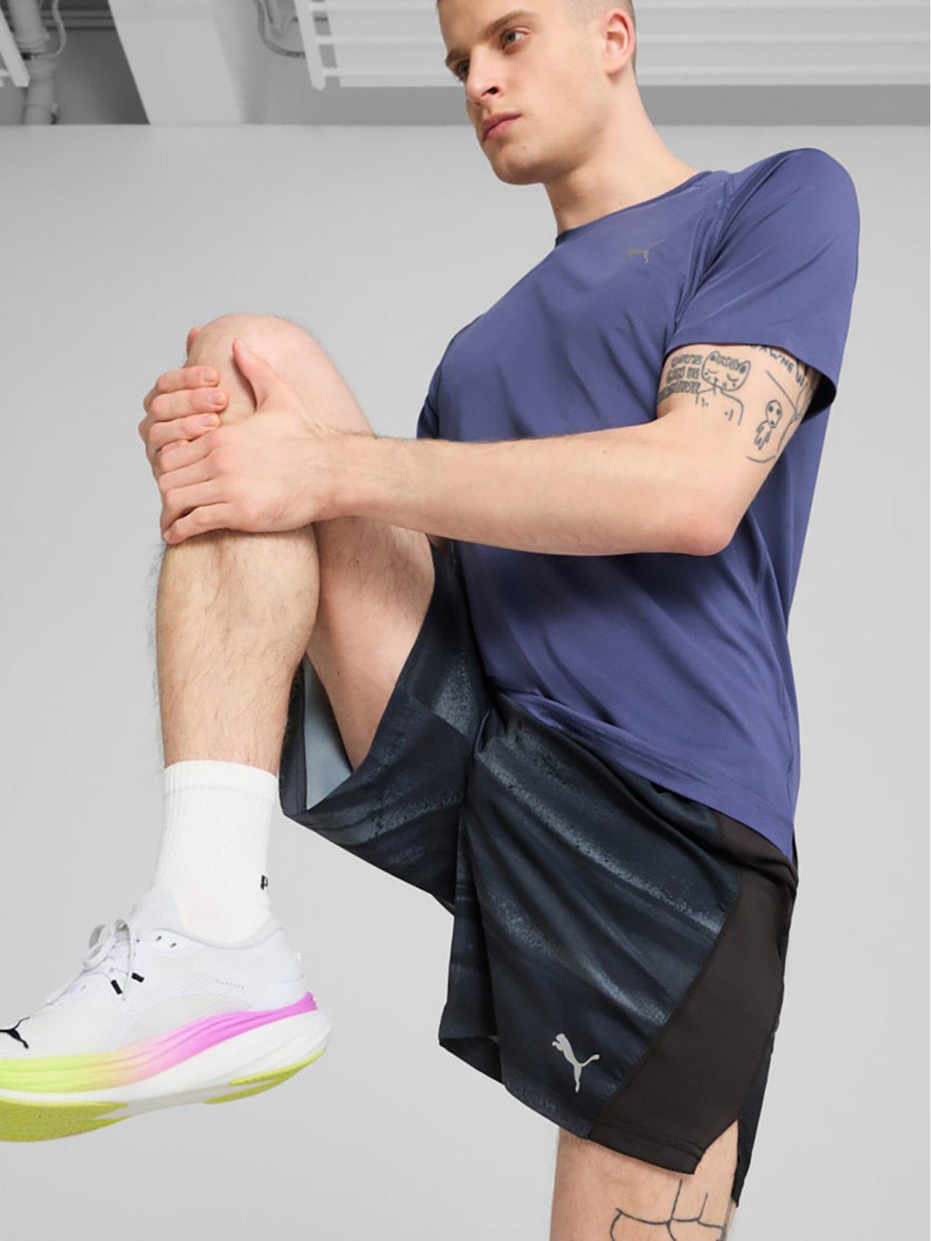 Image 5 of 6 of Puma Men's Running Velocity Printed 7 Inch Shorts - Black