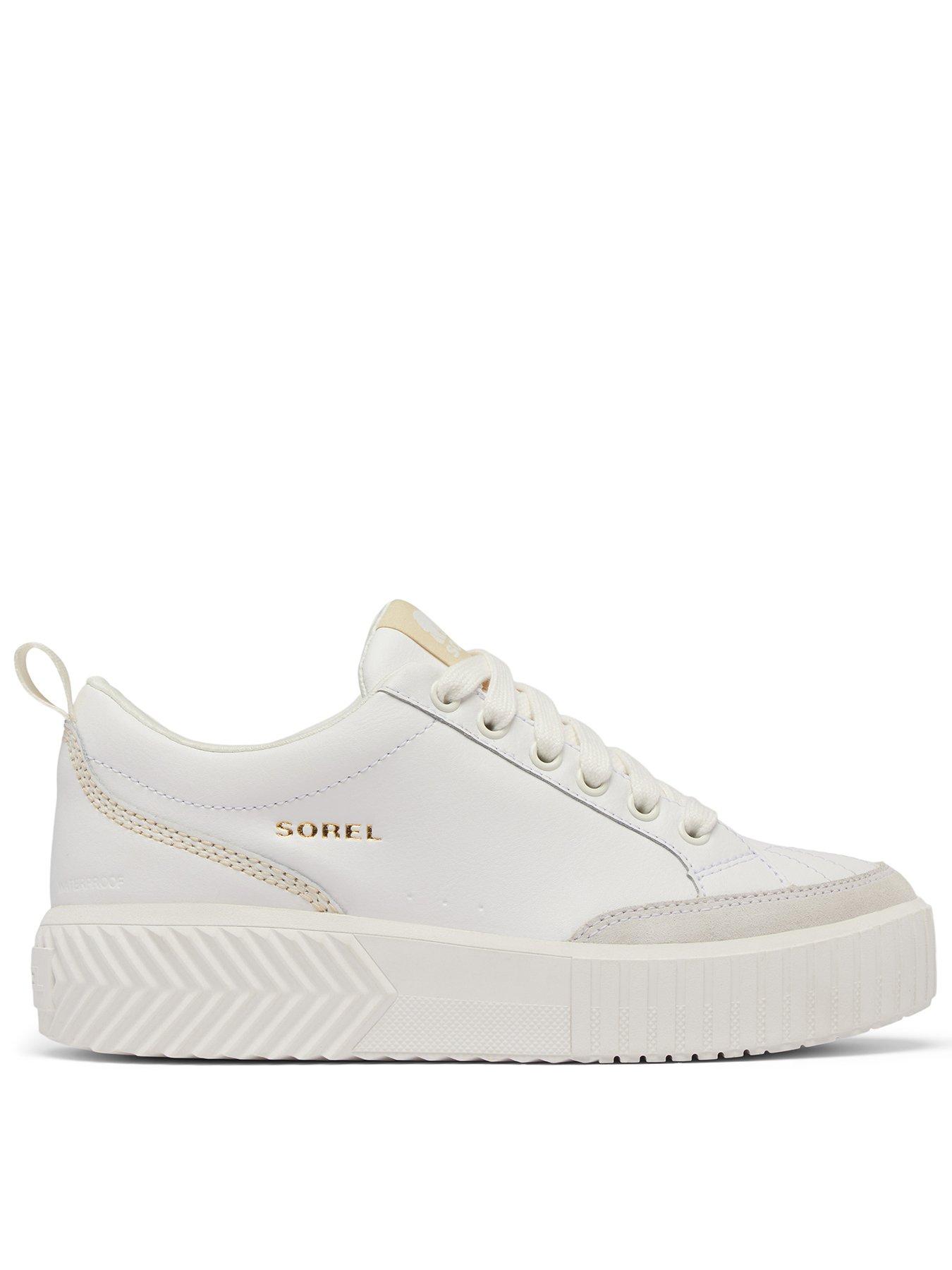SOREL Womens Ona Ave Waterproof Low Sneaker - Cream