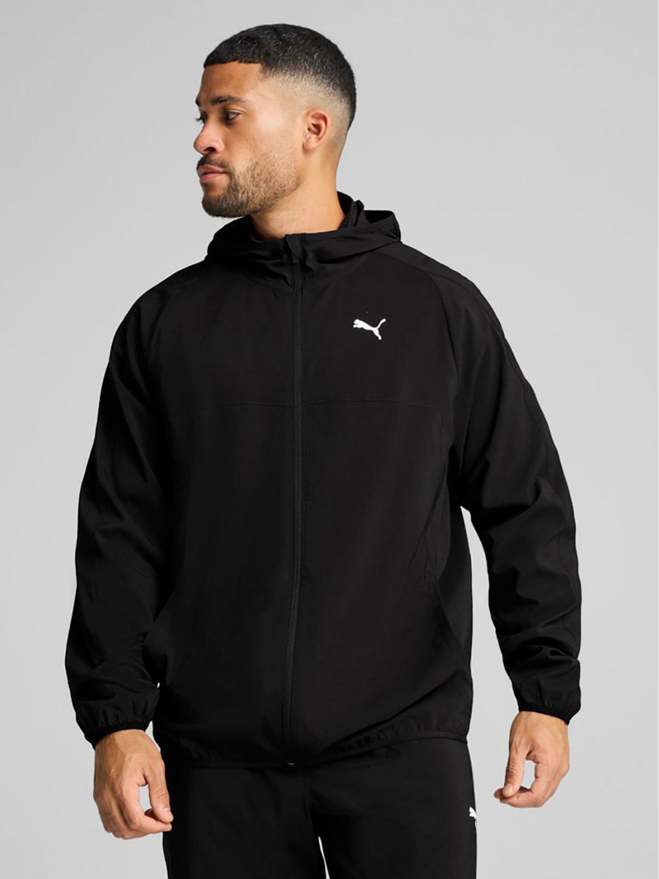 Puma Mens Training Tech Woven Full Zip Jacket - Black