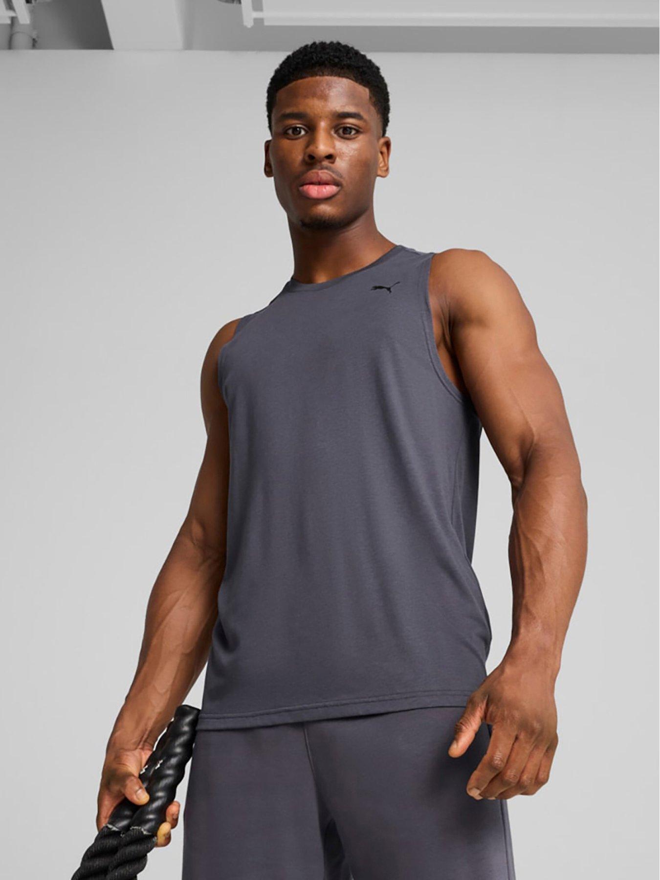 Puma Mens Training Tech Triblend Tank - Grey | Very