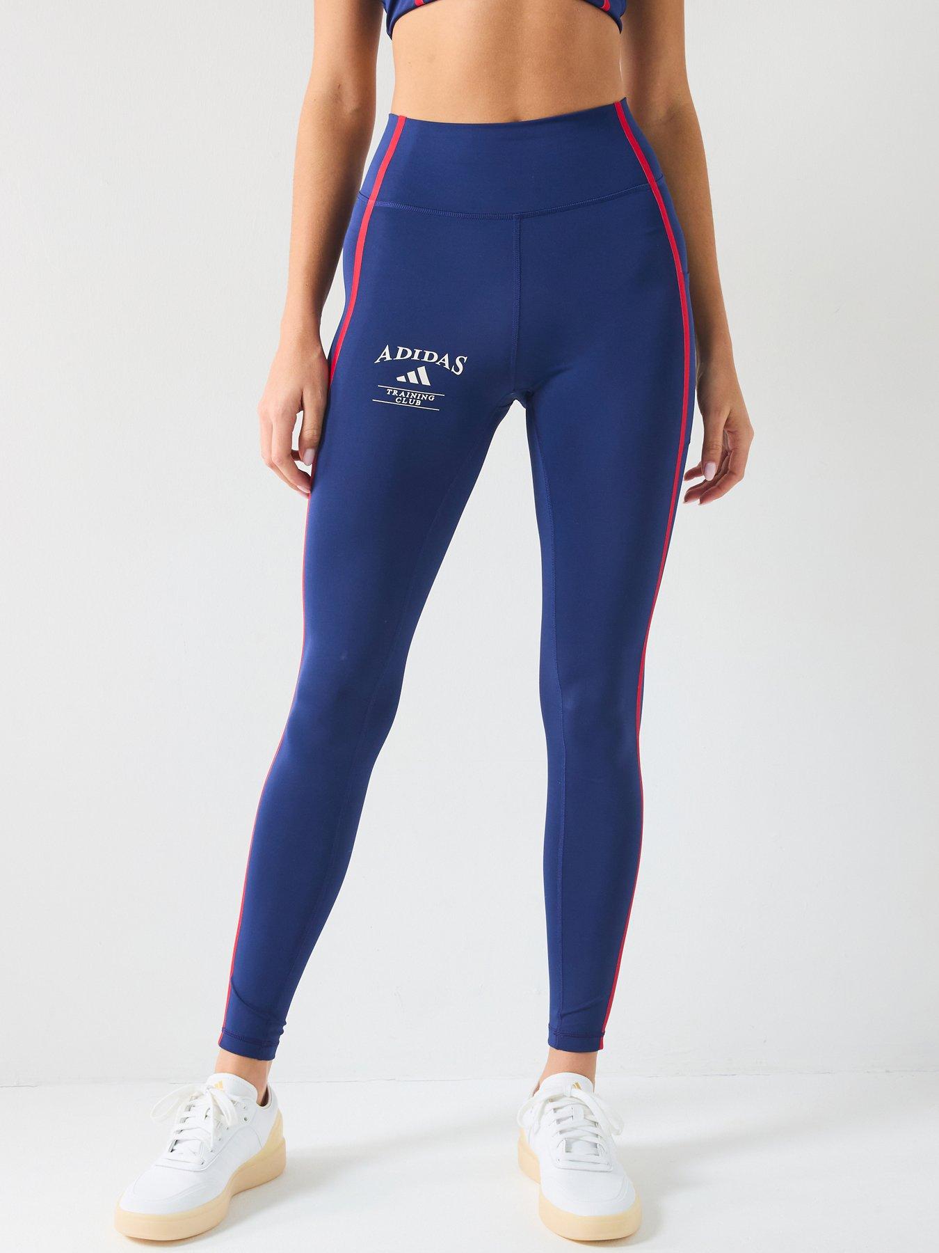 undefined Womens Training Optime Legacy Tights - Dark Blue/Chalk White