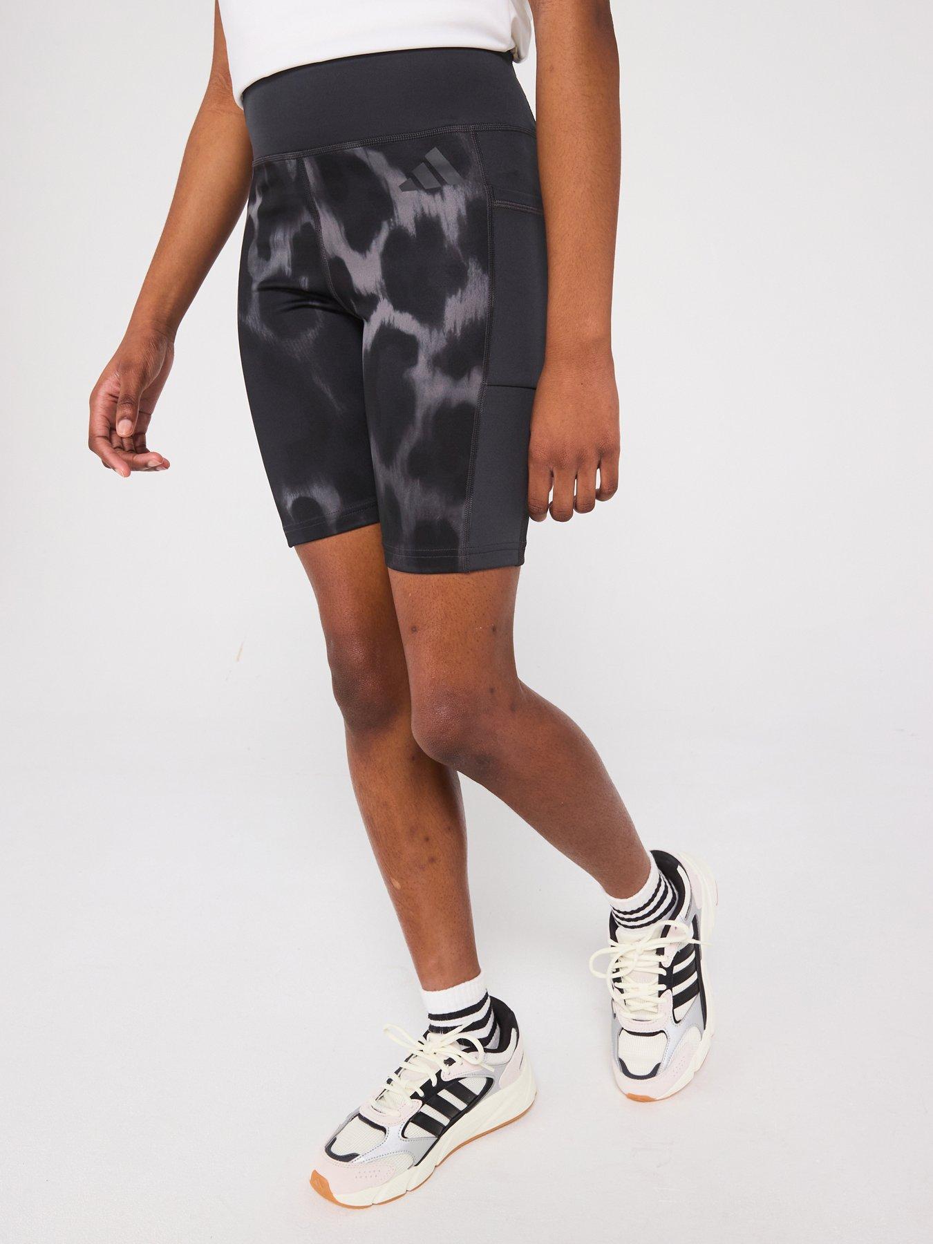 undefined Junior Girls Training Optime Bike Shorts - Grey