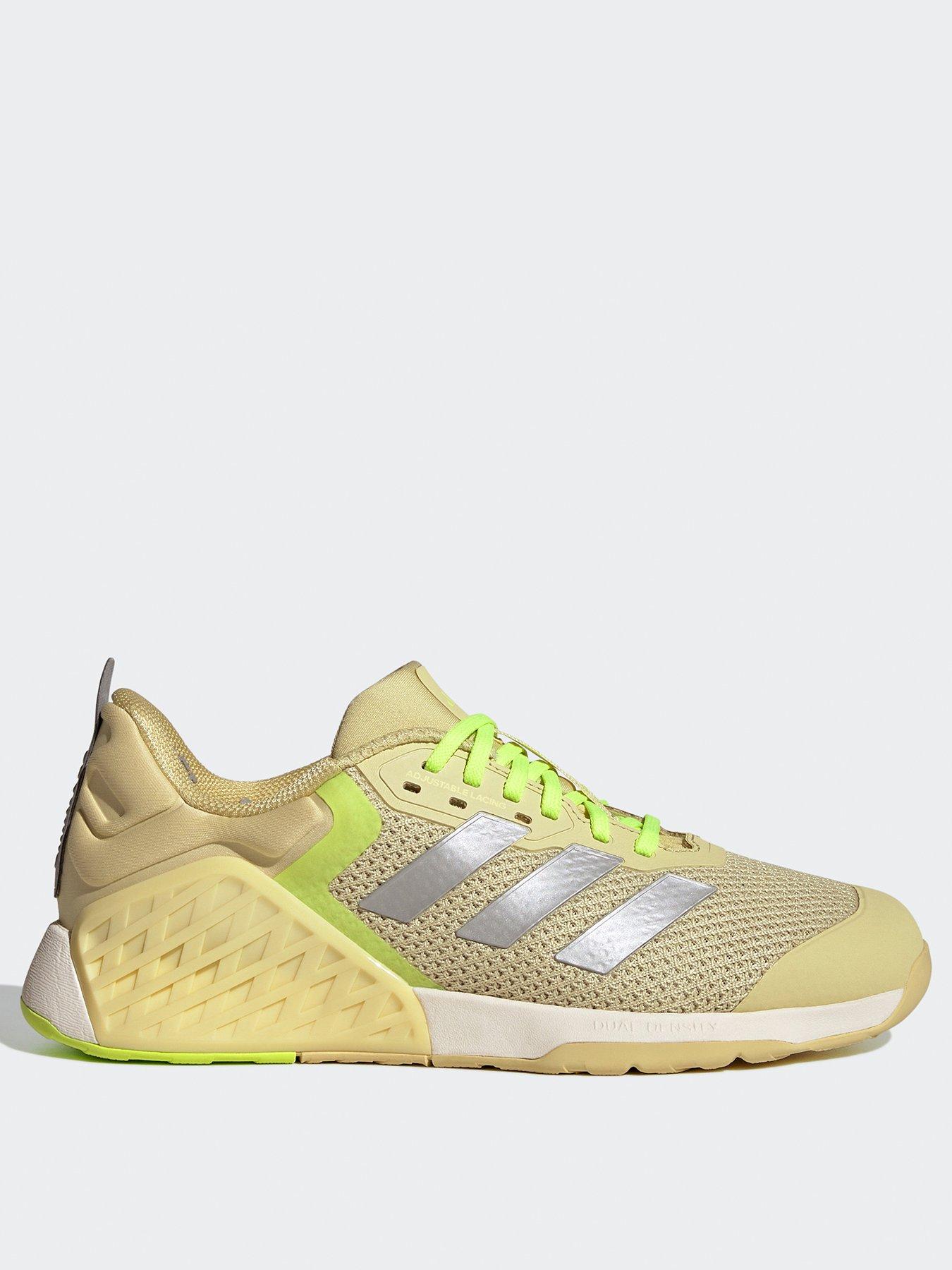 Image 2 of 8 of adidas Womens Training Dropset 3 Trainers - Powder Yellow/Matte Silver