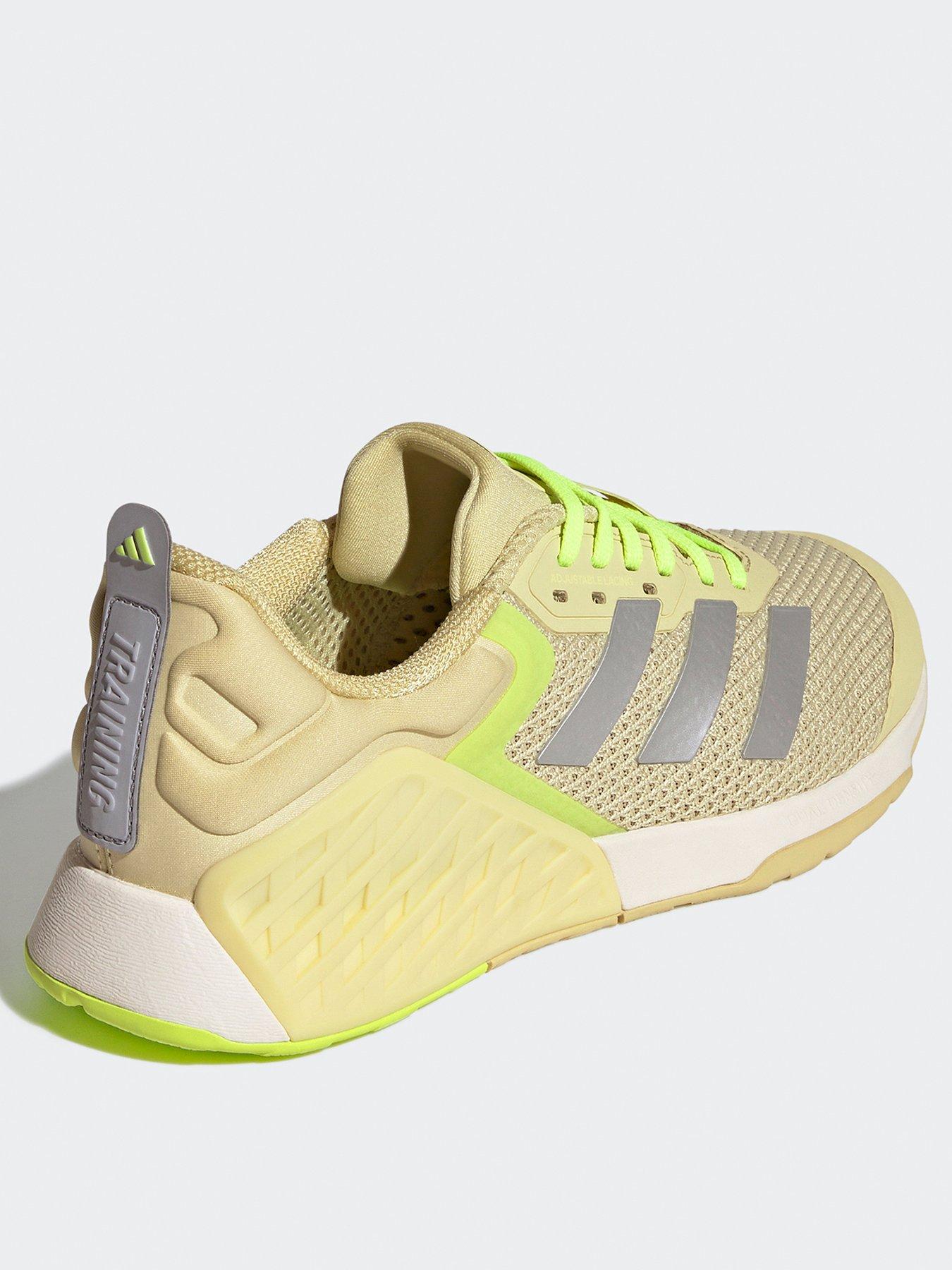 Image 3 of 8 of adidas Womens Training Dropset 3 Trainers - Powder Yellow/Matte Silver