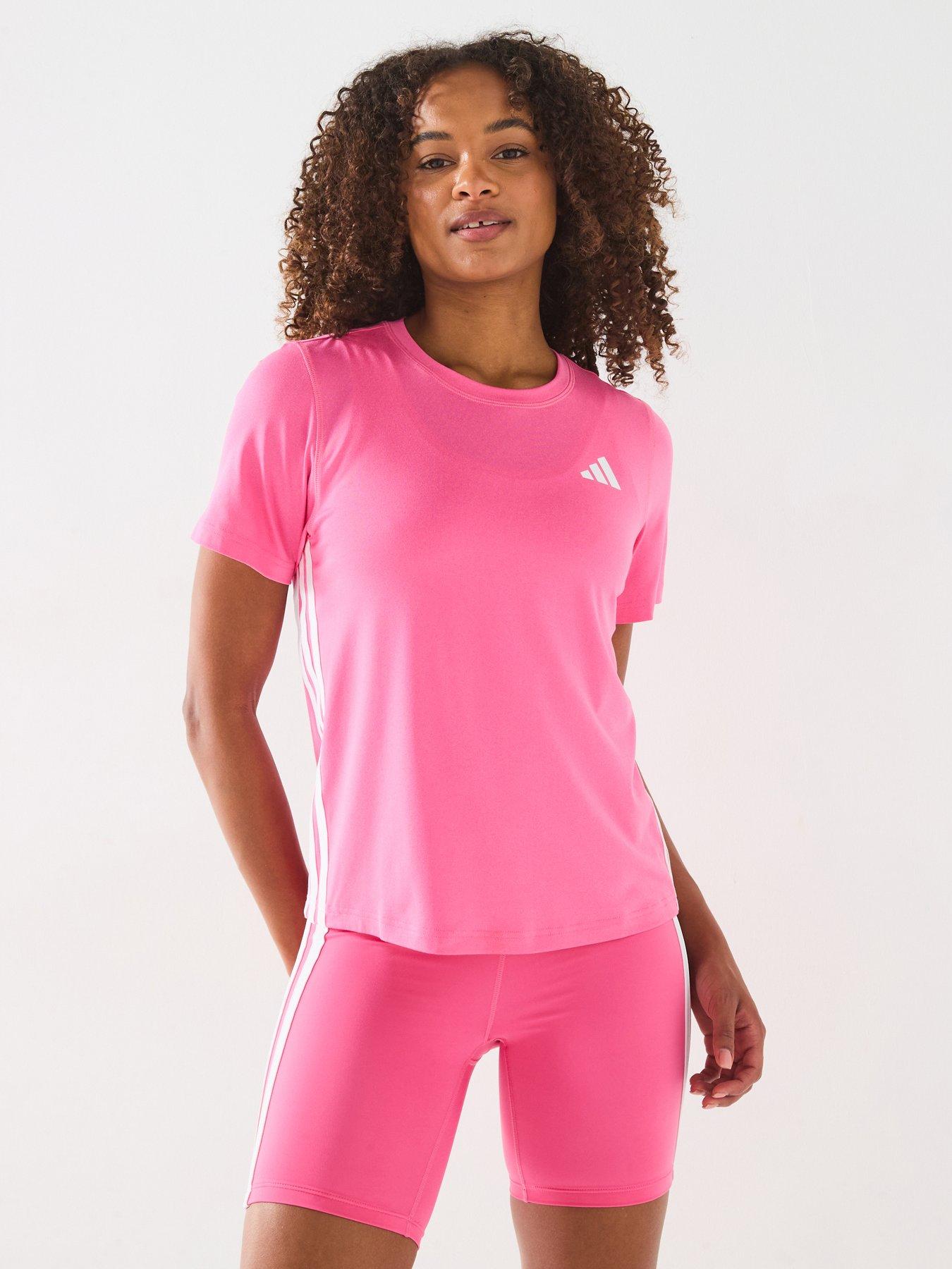 undefined Womens Training Essentials 3 Stripe T-Shirt - Pink