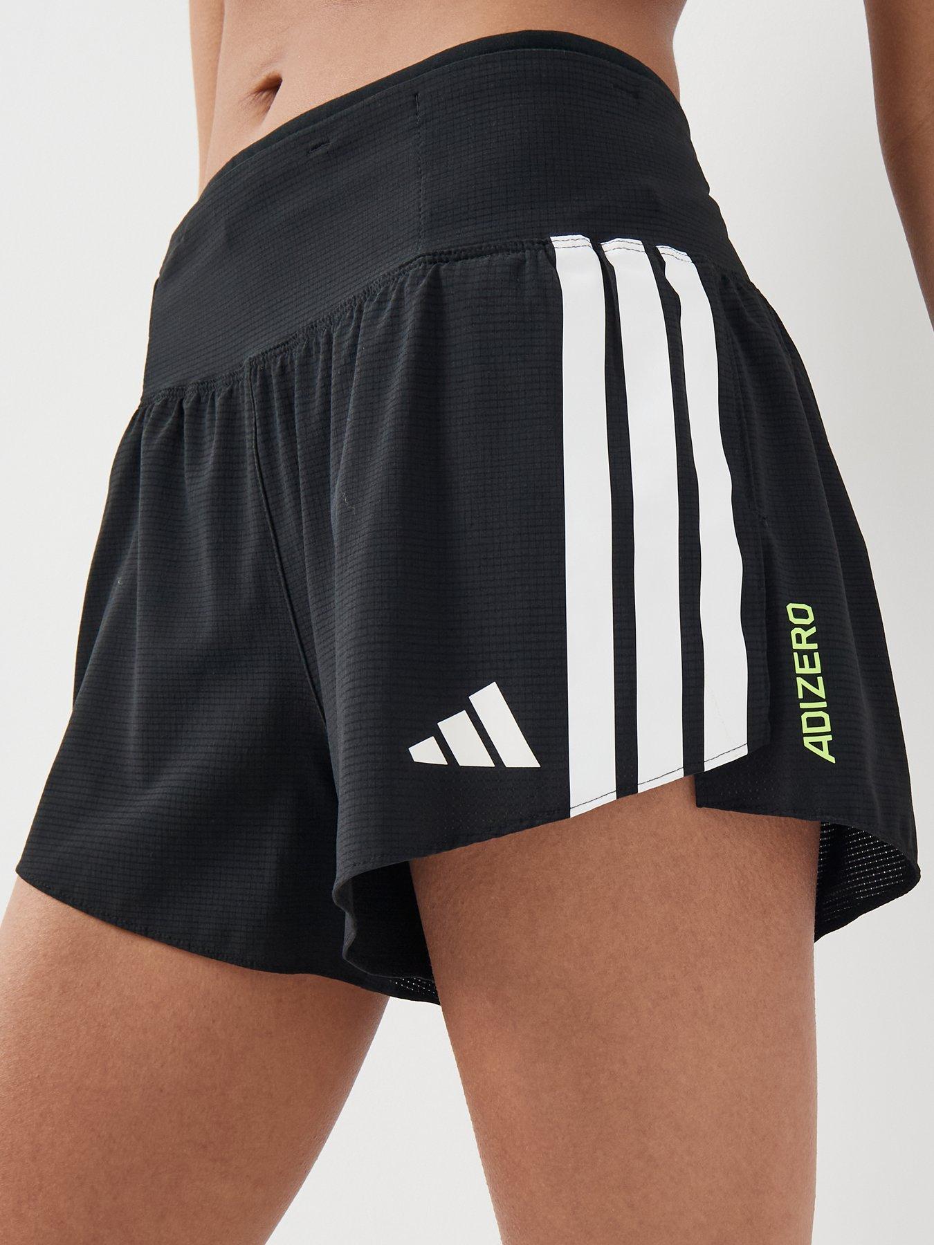adidas Womens Running Adizero Gel Insert Pocket 4 Inch Shorts - Black ...