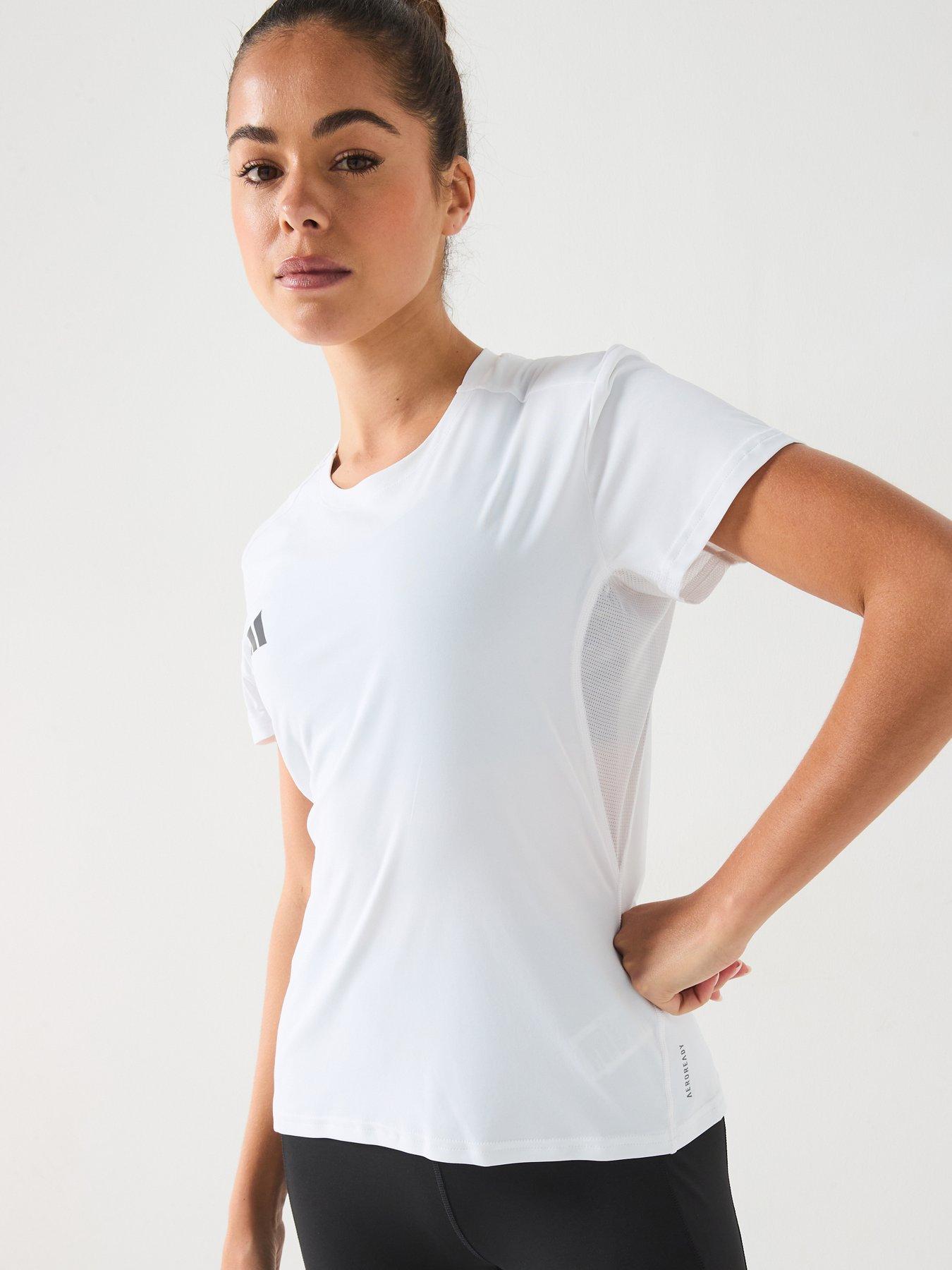 Image 6 of 6 of adidas Womens Running Adizero T-Shirt - White