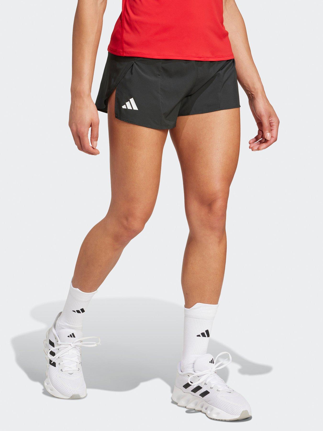 Image of adidas Womens Running Adizero Split Shorts - Black