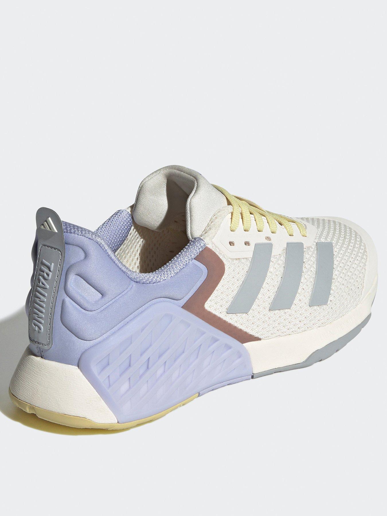 Image 3 of 8 of adidas Womens Training Dropset 3 Trainer - White/Purple