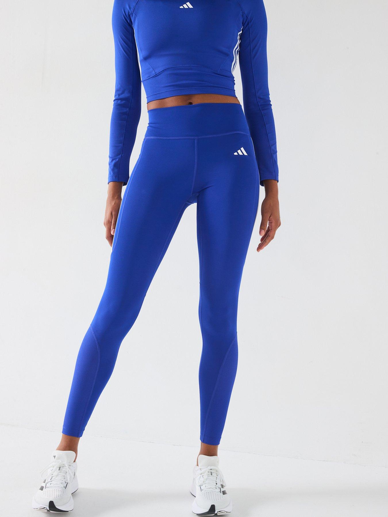 undefined Womens Training Mat Mix Tights - Blue