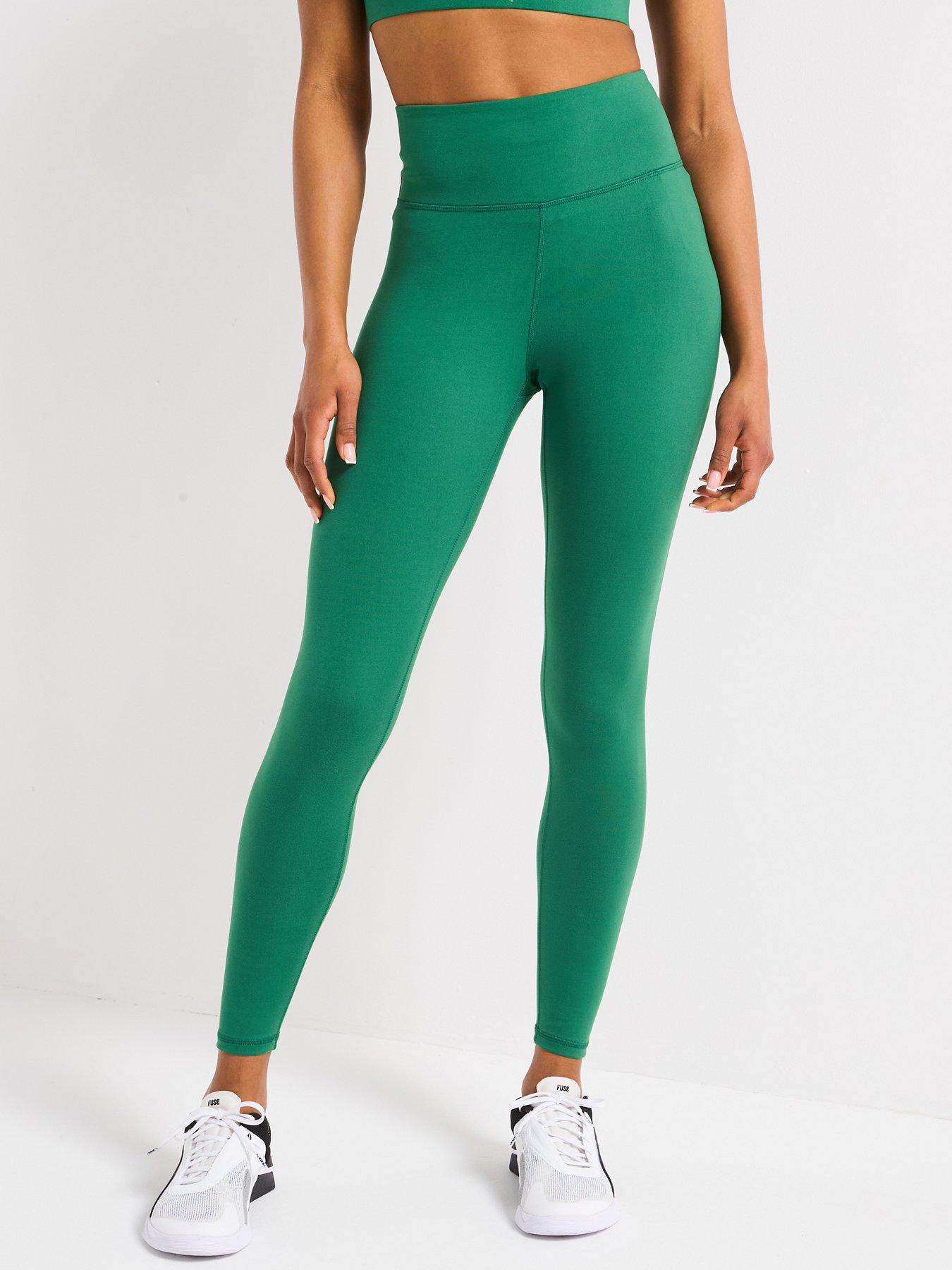 undefined Womens Training Evolve High Waist Full Length Tights - Green