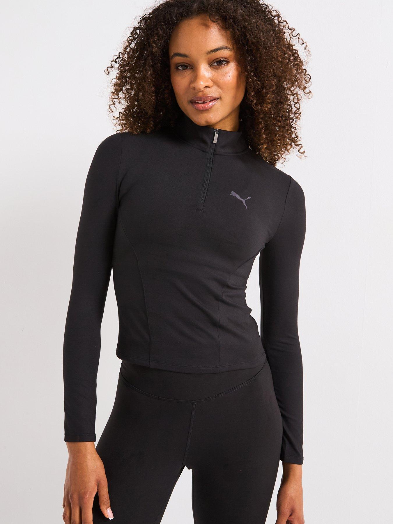 Puma Womens Training Evolve 1/2 Zip Top - Black