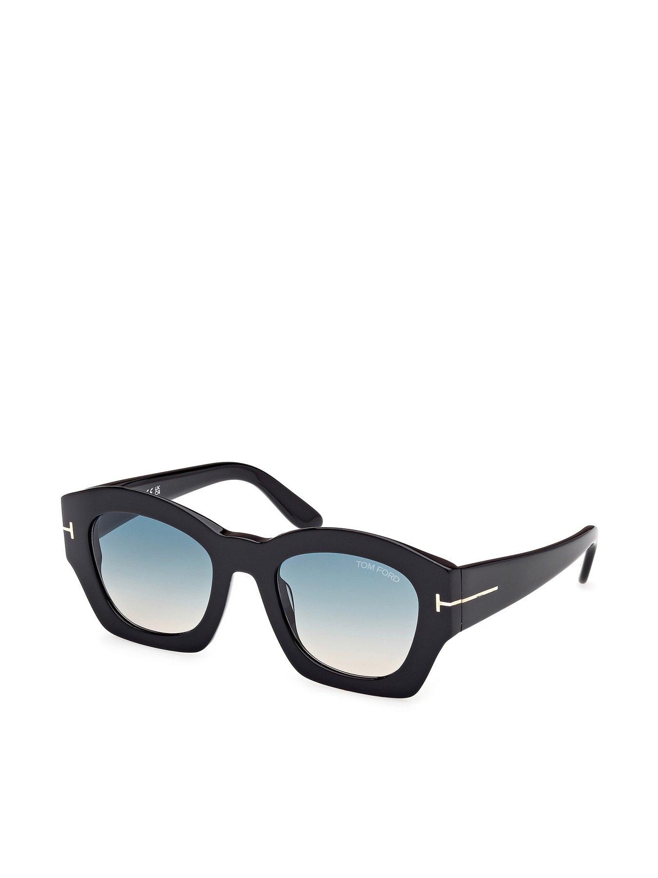 undefined Guilliana Geometric Sunglasses - Shiny Black