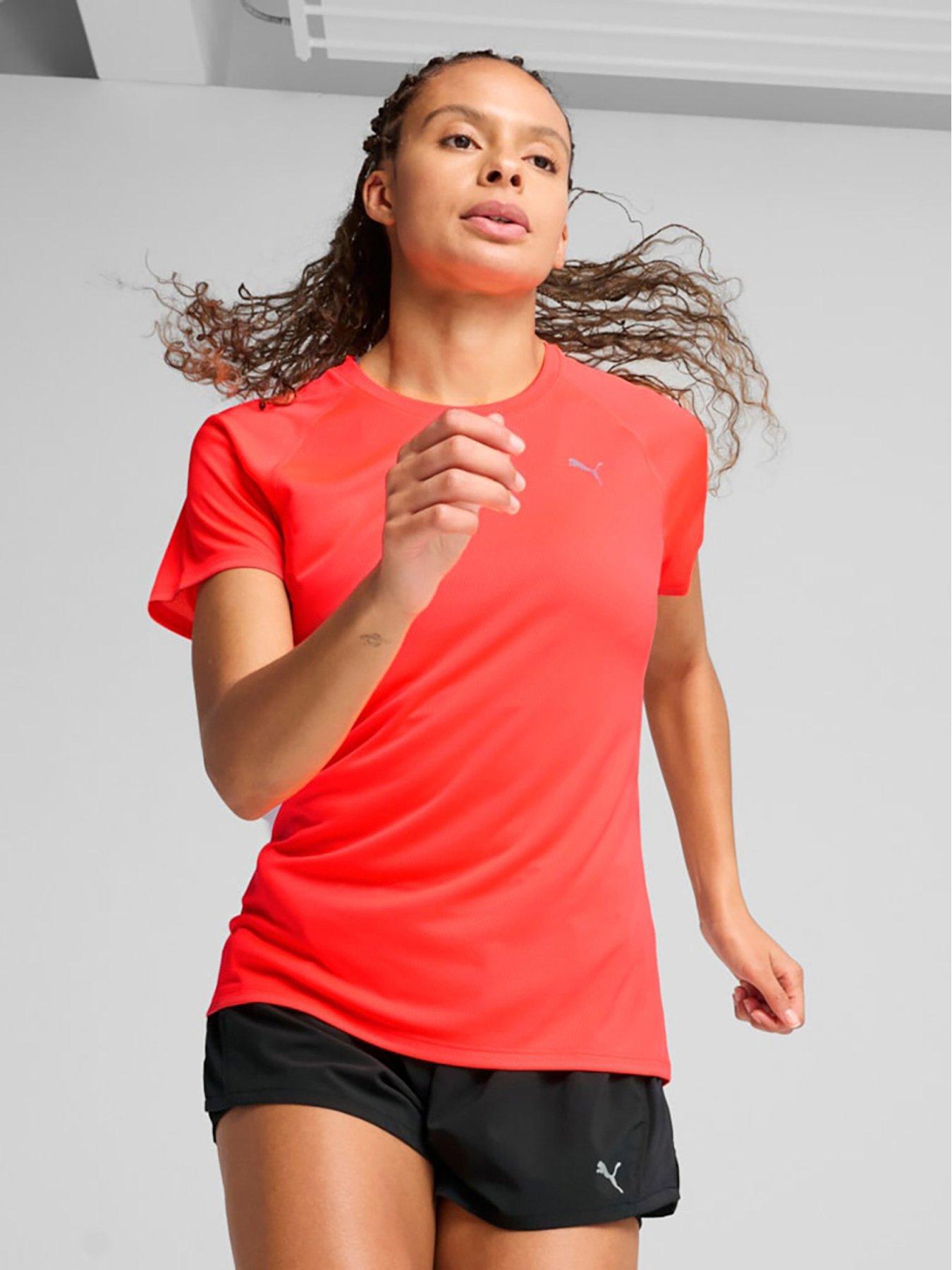 Image of Puma Womens Running Velocity T-Shirt - Glowing Red