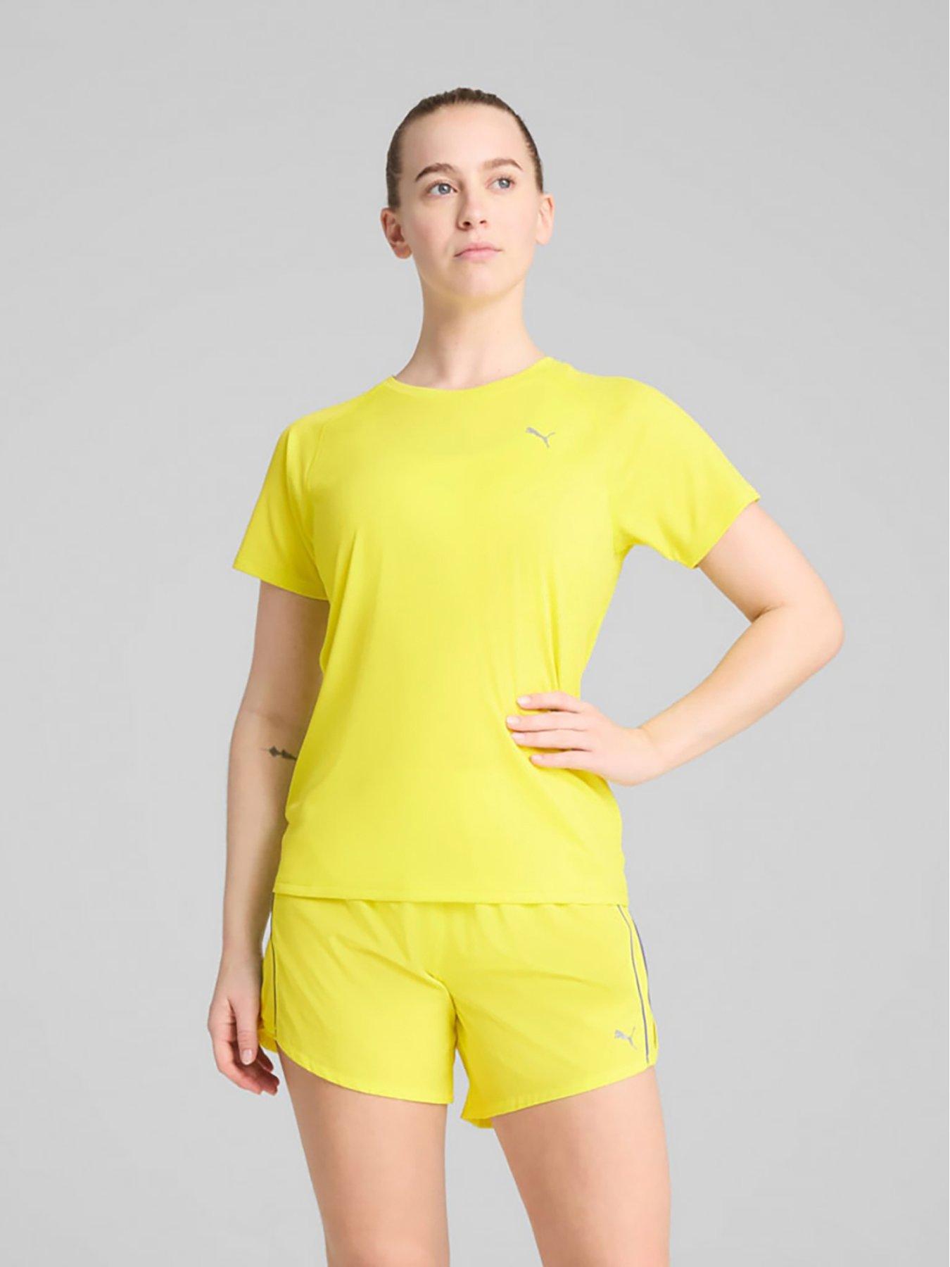undefined Womens Running Velocity T-Shirt - Yellow