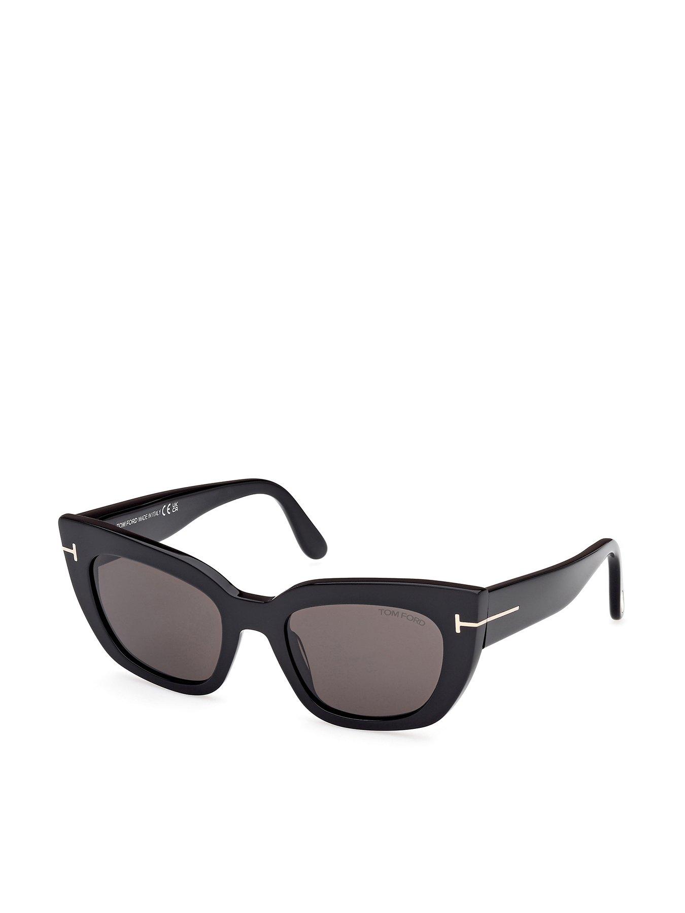 Image 1 of 4 of Tom Ford Athena Cat Sunglasses - Black