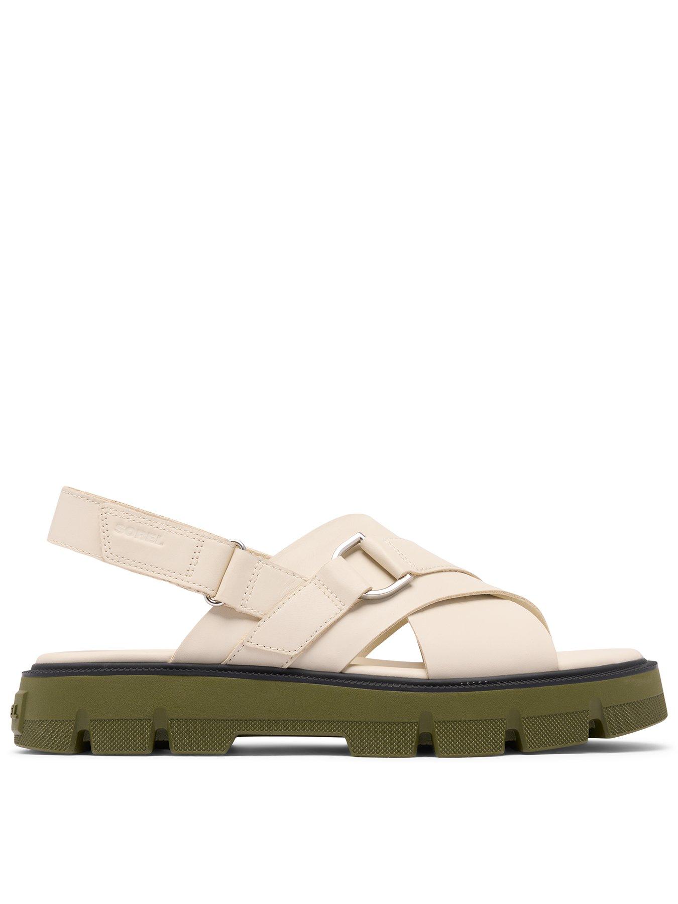 SOREL Womens Rein CB Crisscross Sandal Cream Very
