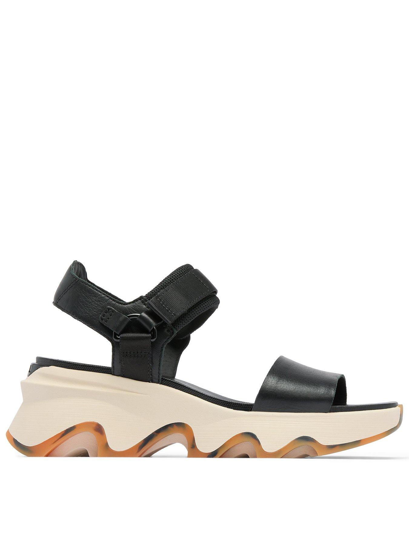 SOREL Womens Kinetic Impact Y-Strap High Sandal - Black