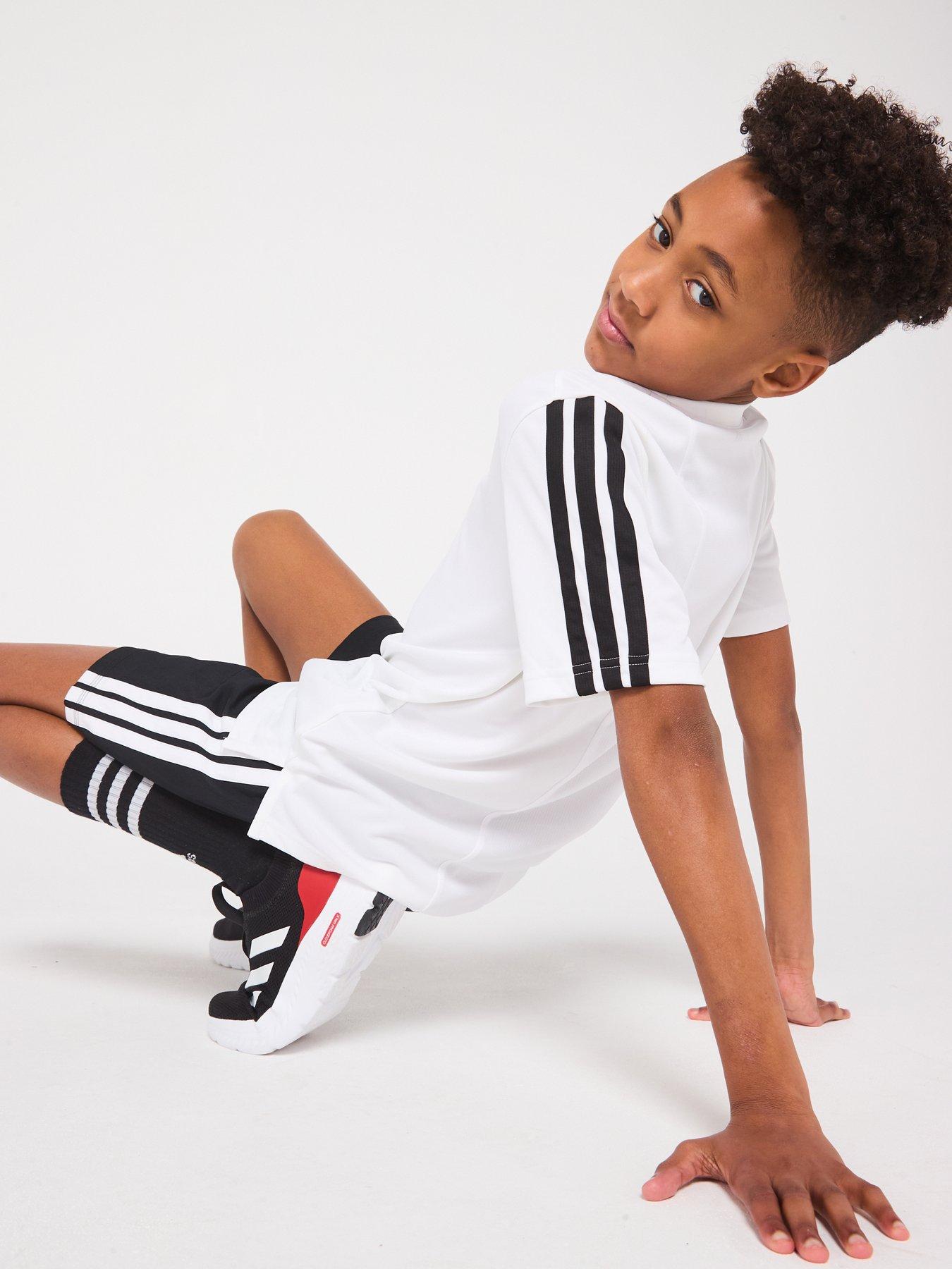 Image 4 of 6 of adidas Junior Boys Train Essentials 3 Stripe T-Shirt - White