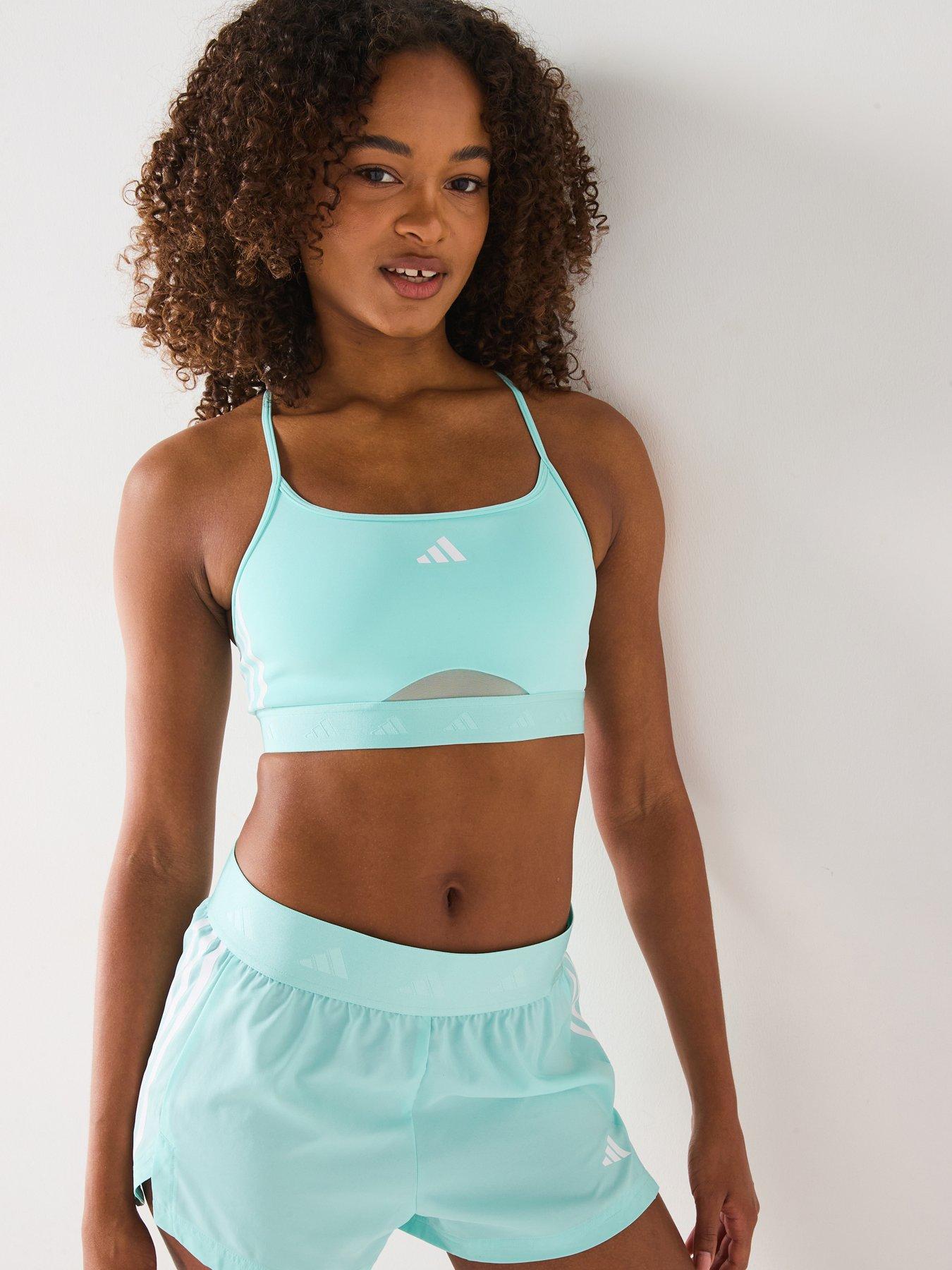 undefined Womens Training Hyperglam Bralette - Semi Flash Aqua/White