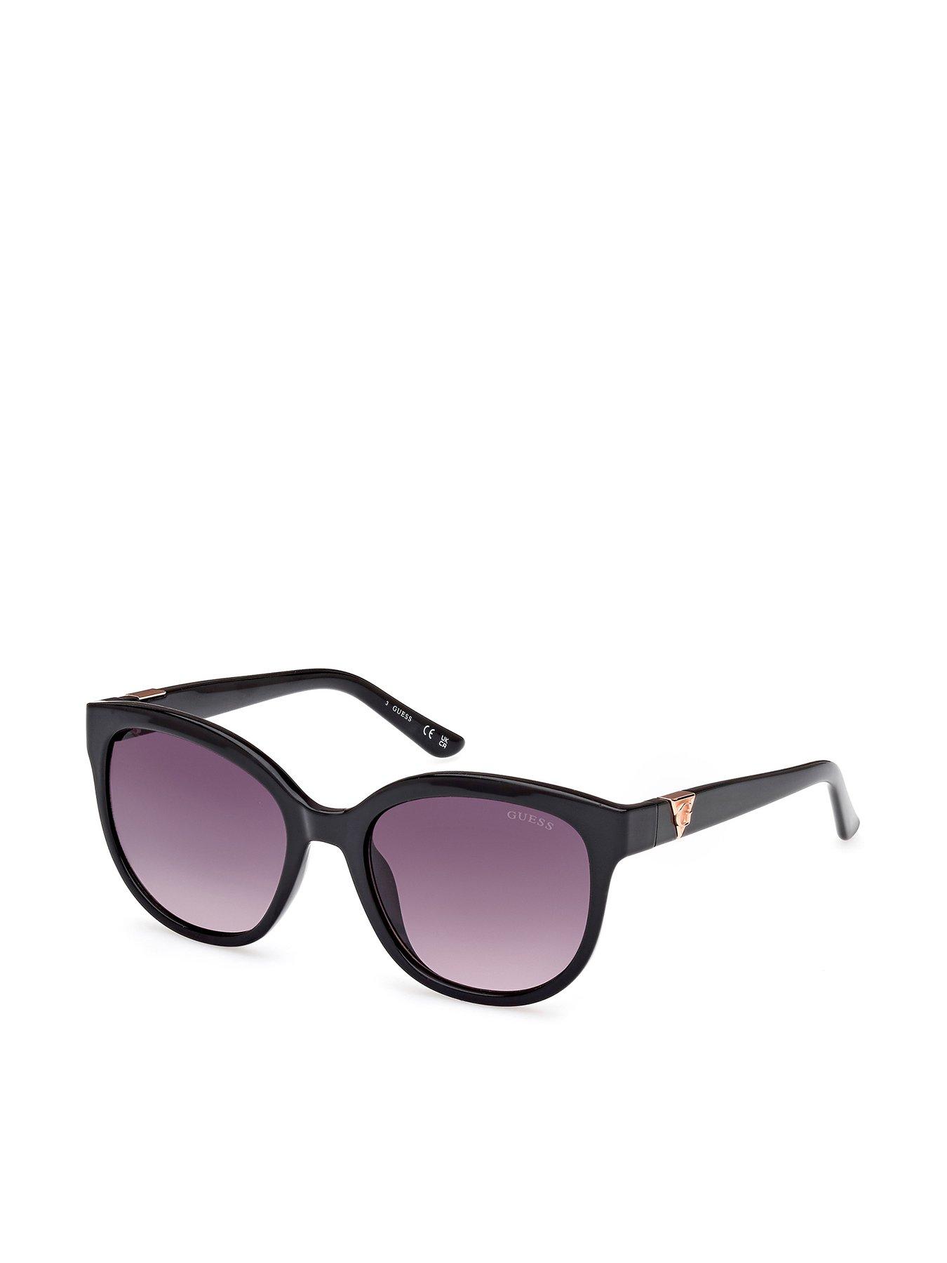 Guess Round Sunglasses - Shiny Black