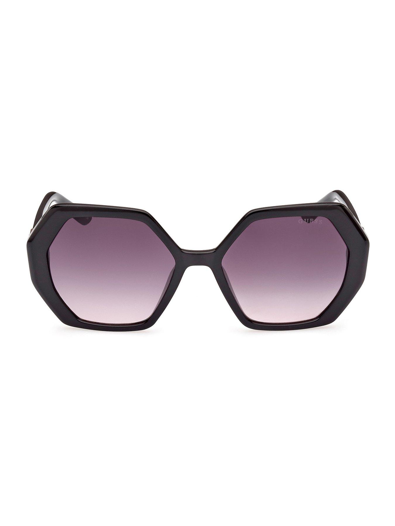 Image 4 of 4 of Guess Geometric Oversized Sunglasses - Black
