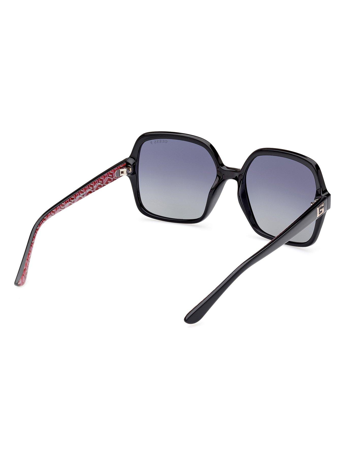 Image 3 of 4 of Guess Square Oversized Sunglasses - Shiny Black