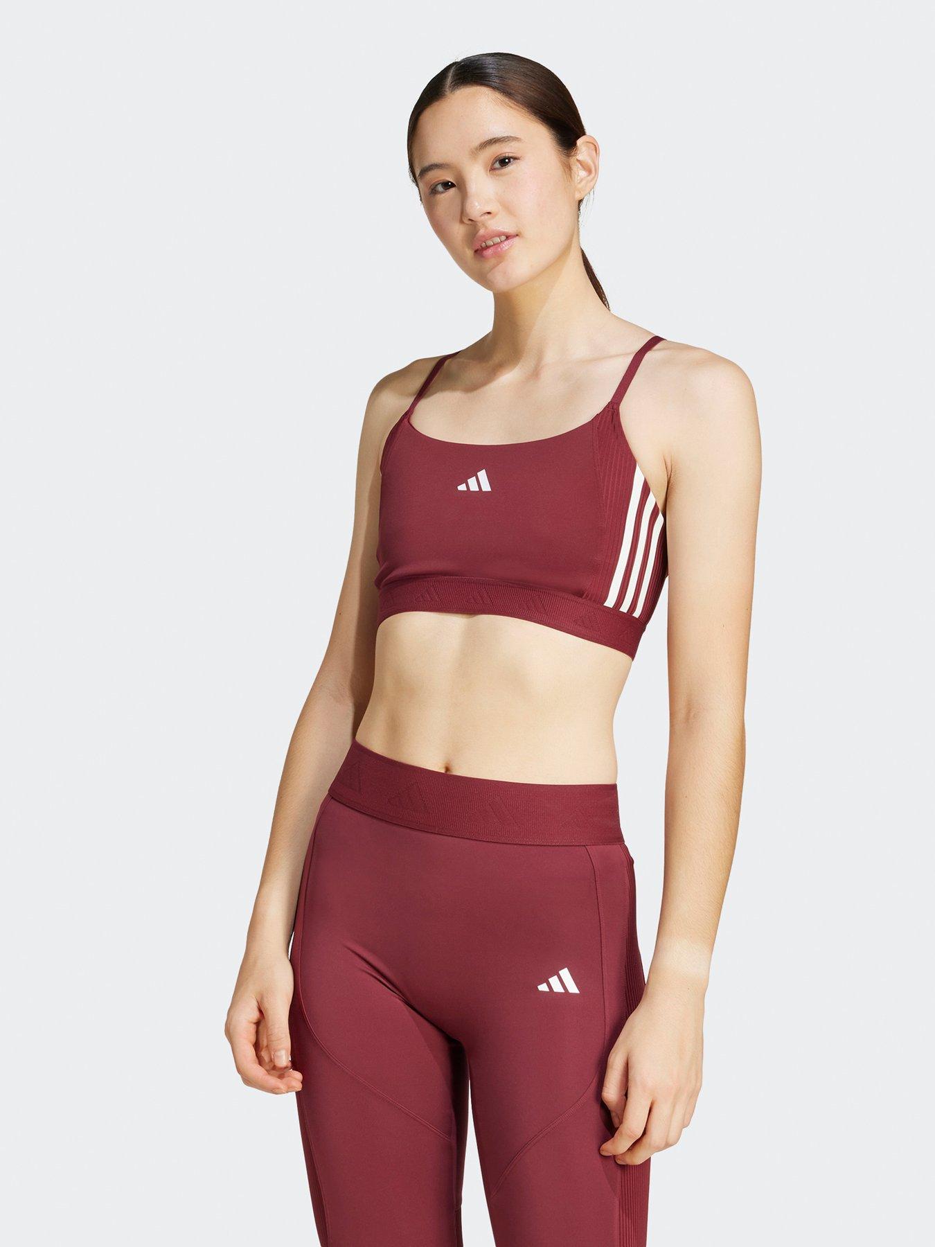 undefined Womens Training Low Support Hyperglam Sports Bra - Burgundy - Red
